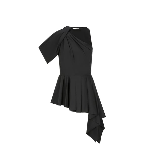 Top asymétrique en coton