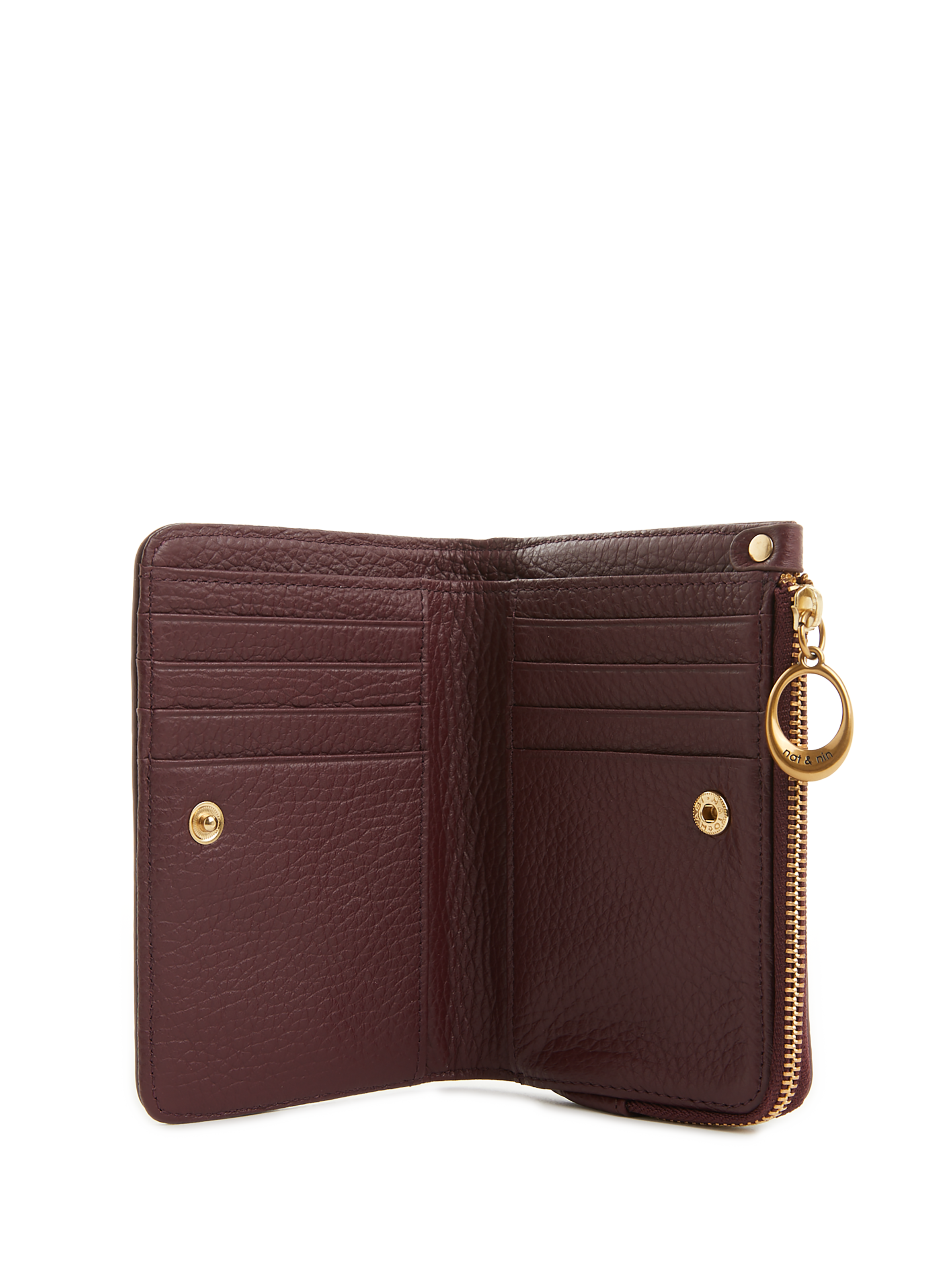 Porte-monnaie texturé en cuir