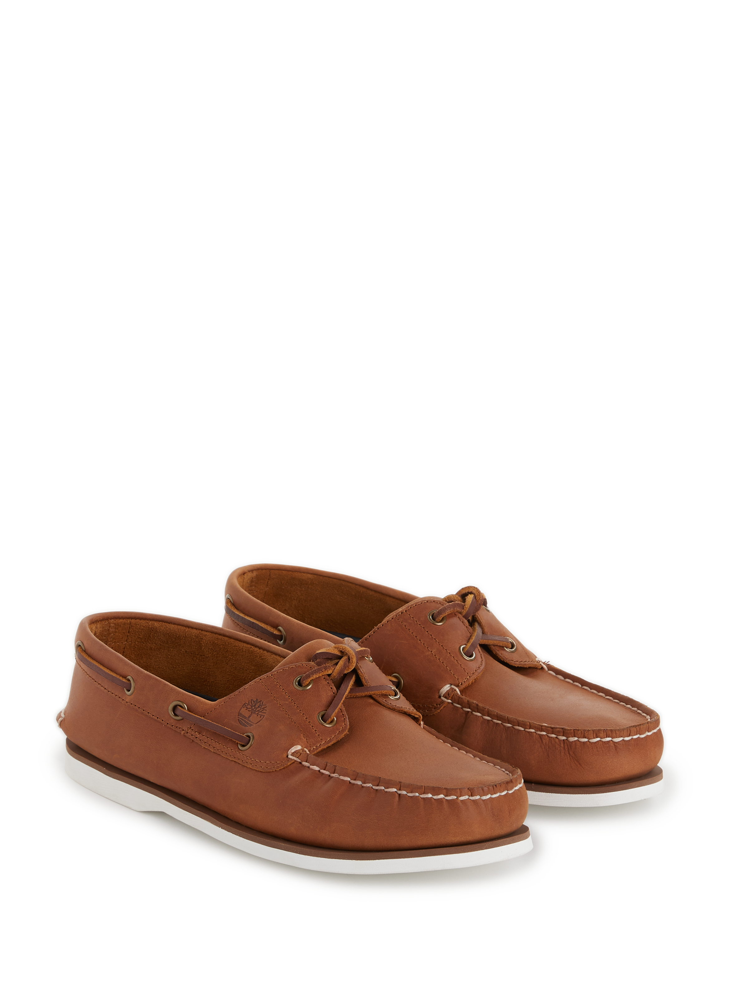 Leather boat shoes TIMBERLAND Brown