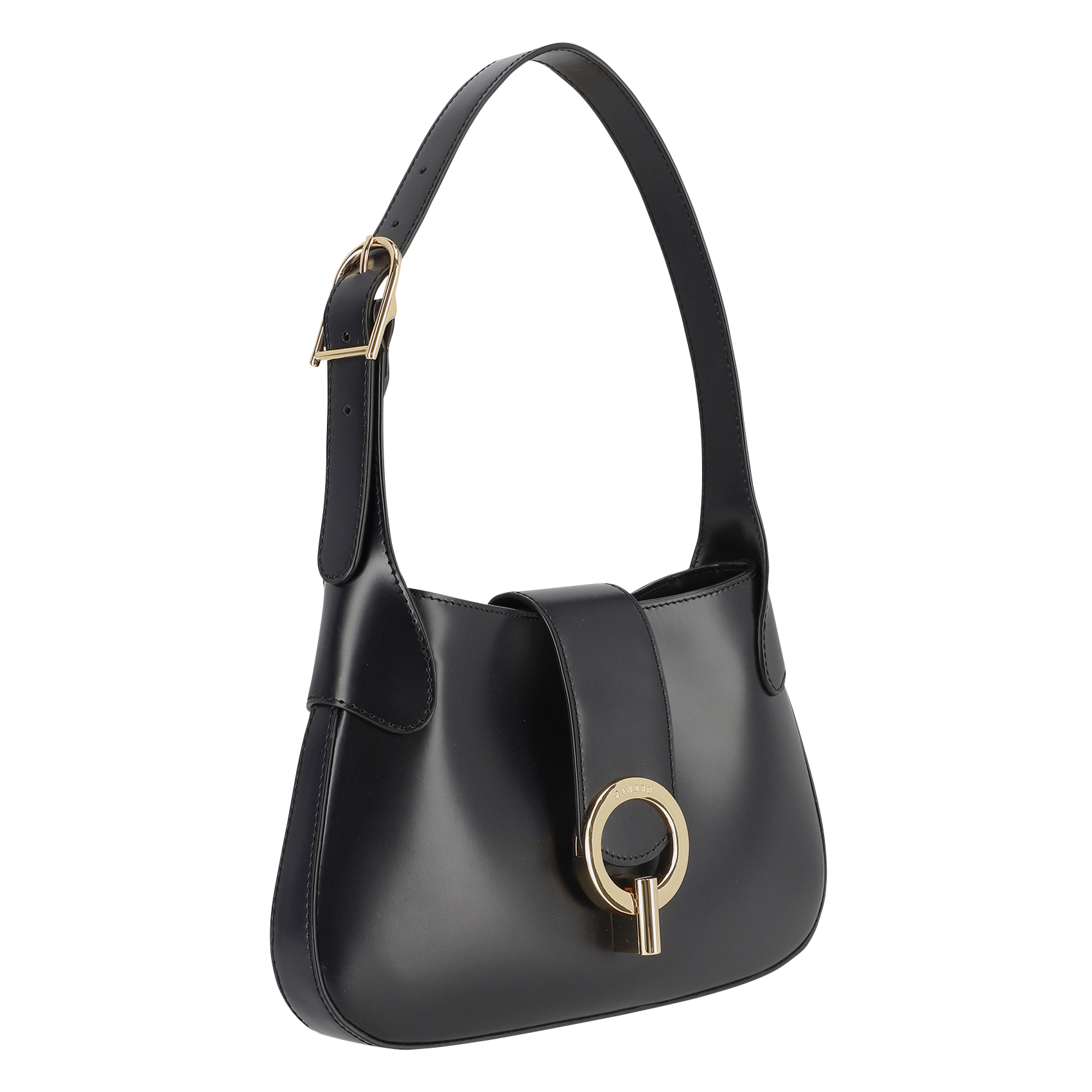 Sac en cuir lisse janet SANDRO Noir