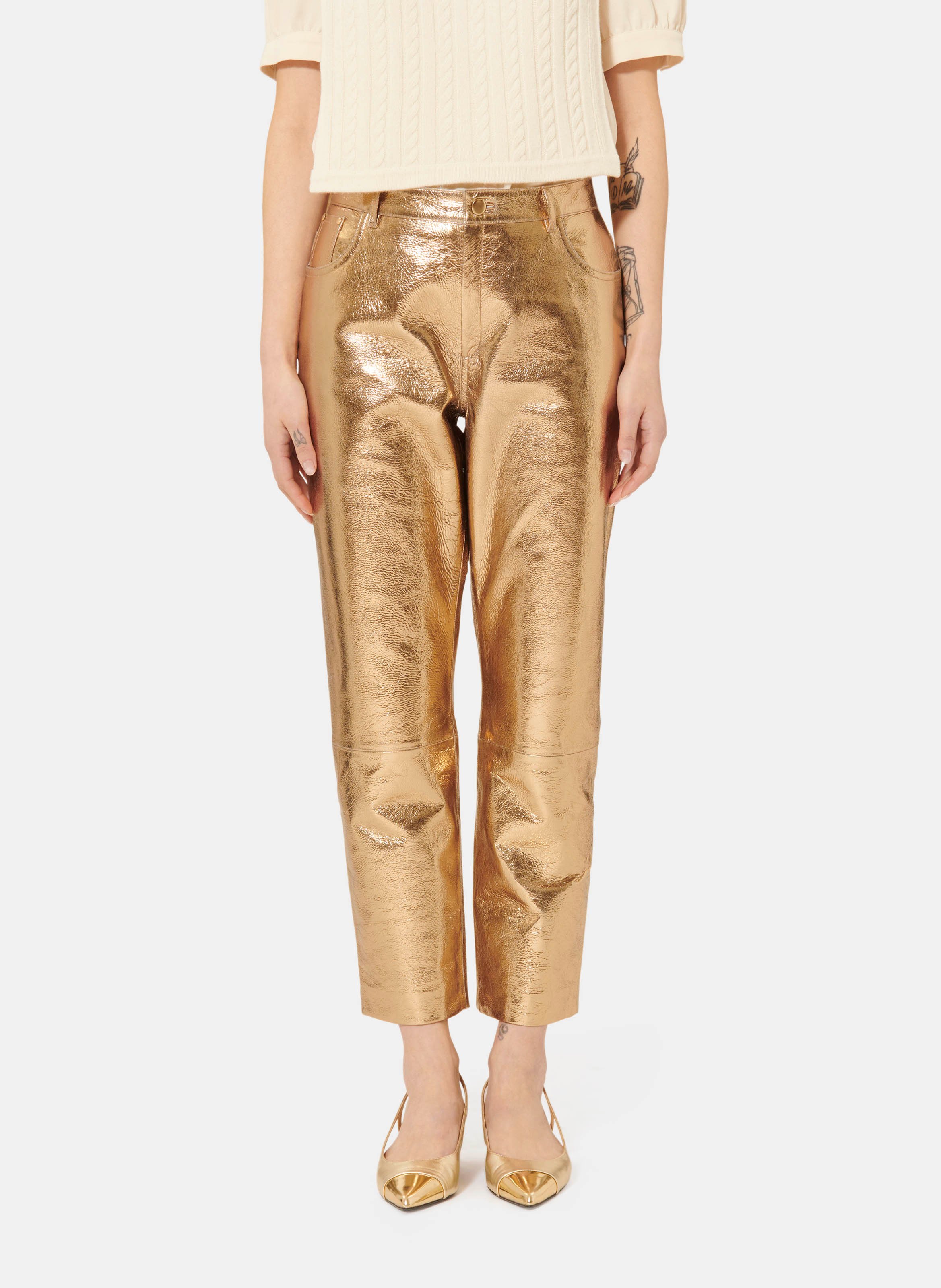 Pantalon pietra TARA JARMON Doré