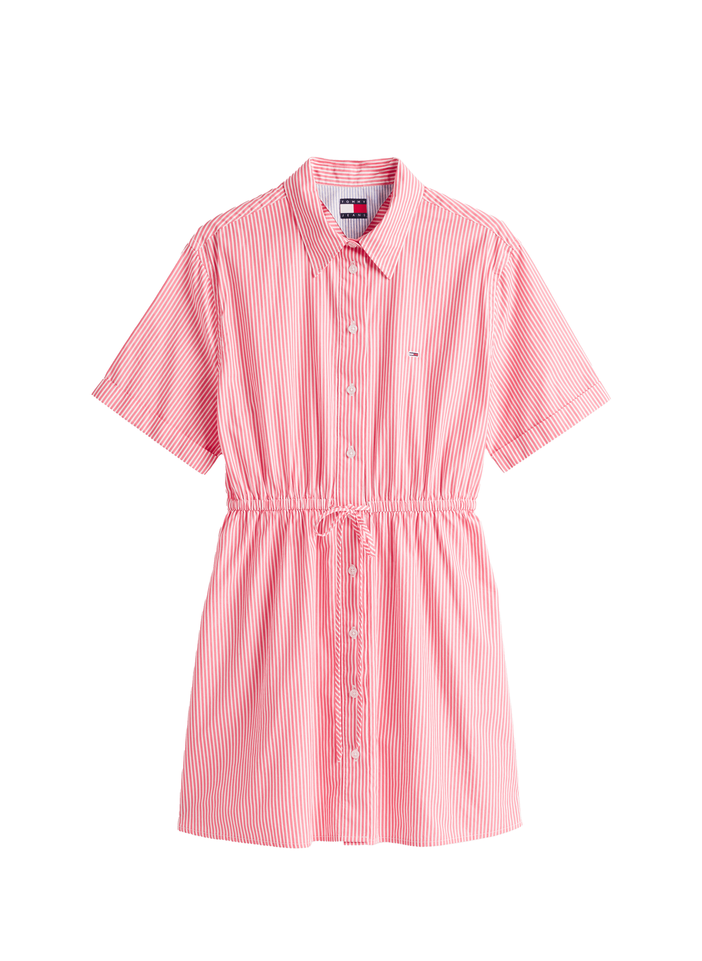 Robe chemise à rayures  TOMMY HILFIGER Rose