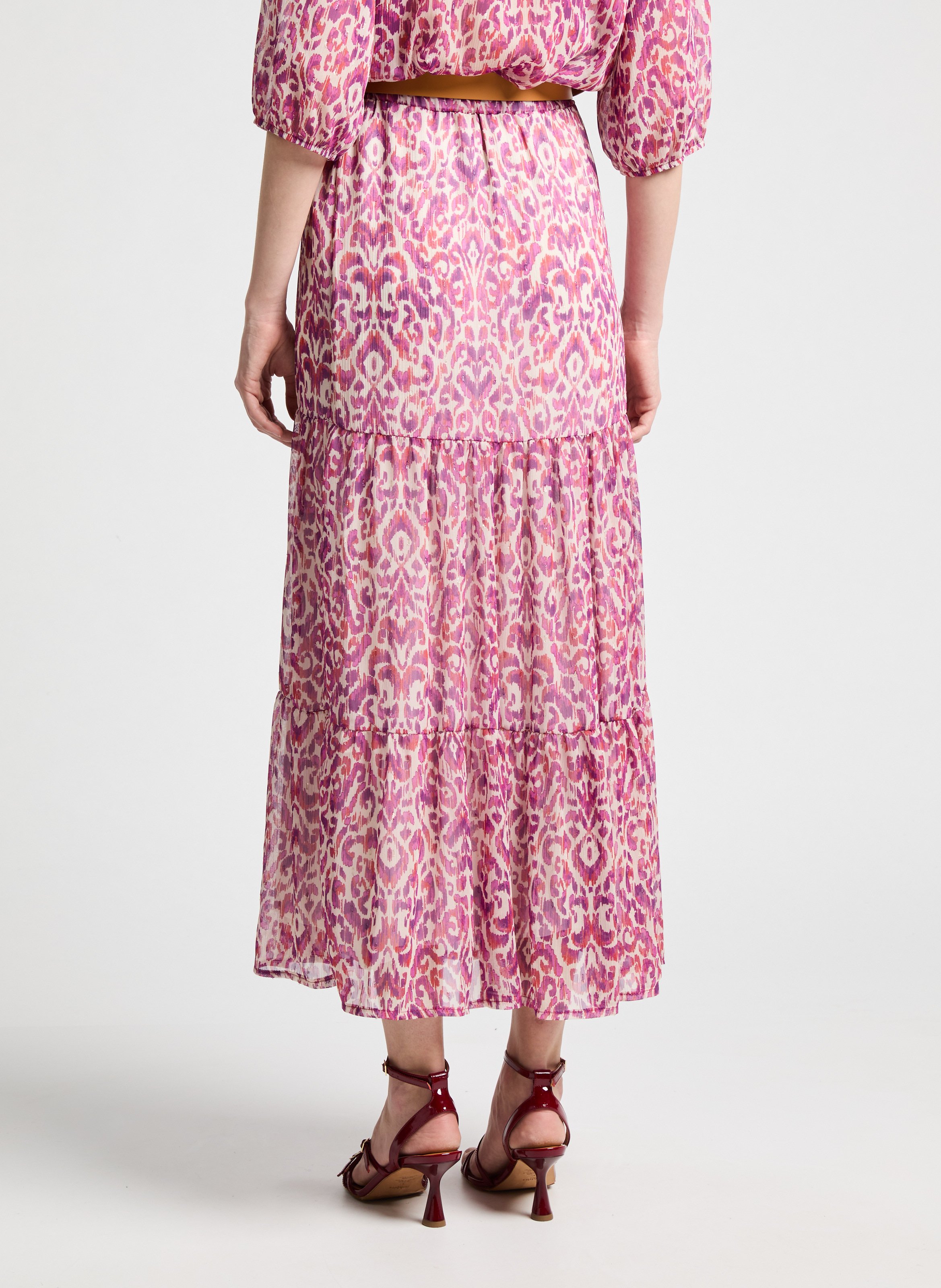 Jupe longue Solrock AU PRINTEMPS PARIS Rose