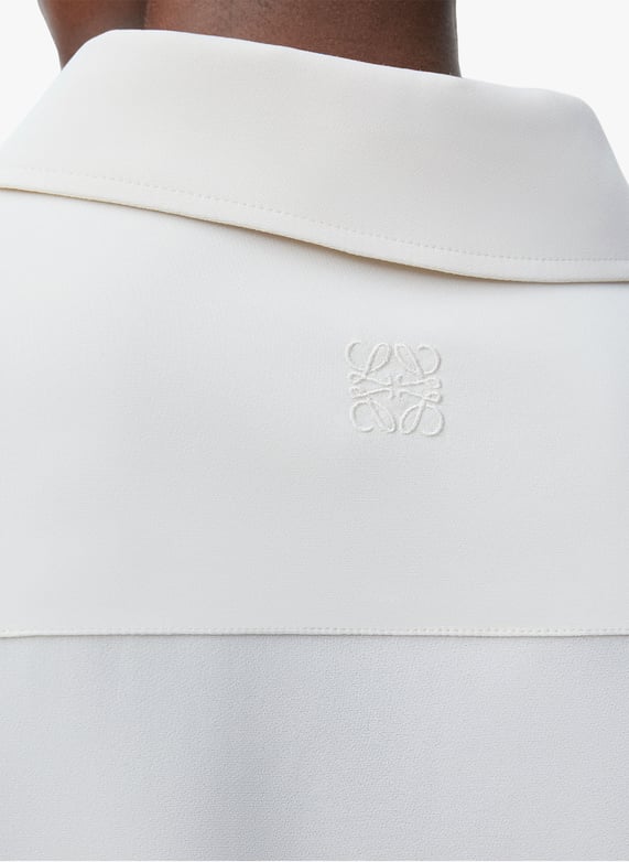 Straight-cut cotton shirt with classic collar | White by LOEWE Straight-cut cotton shirt with classic collar White