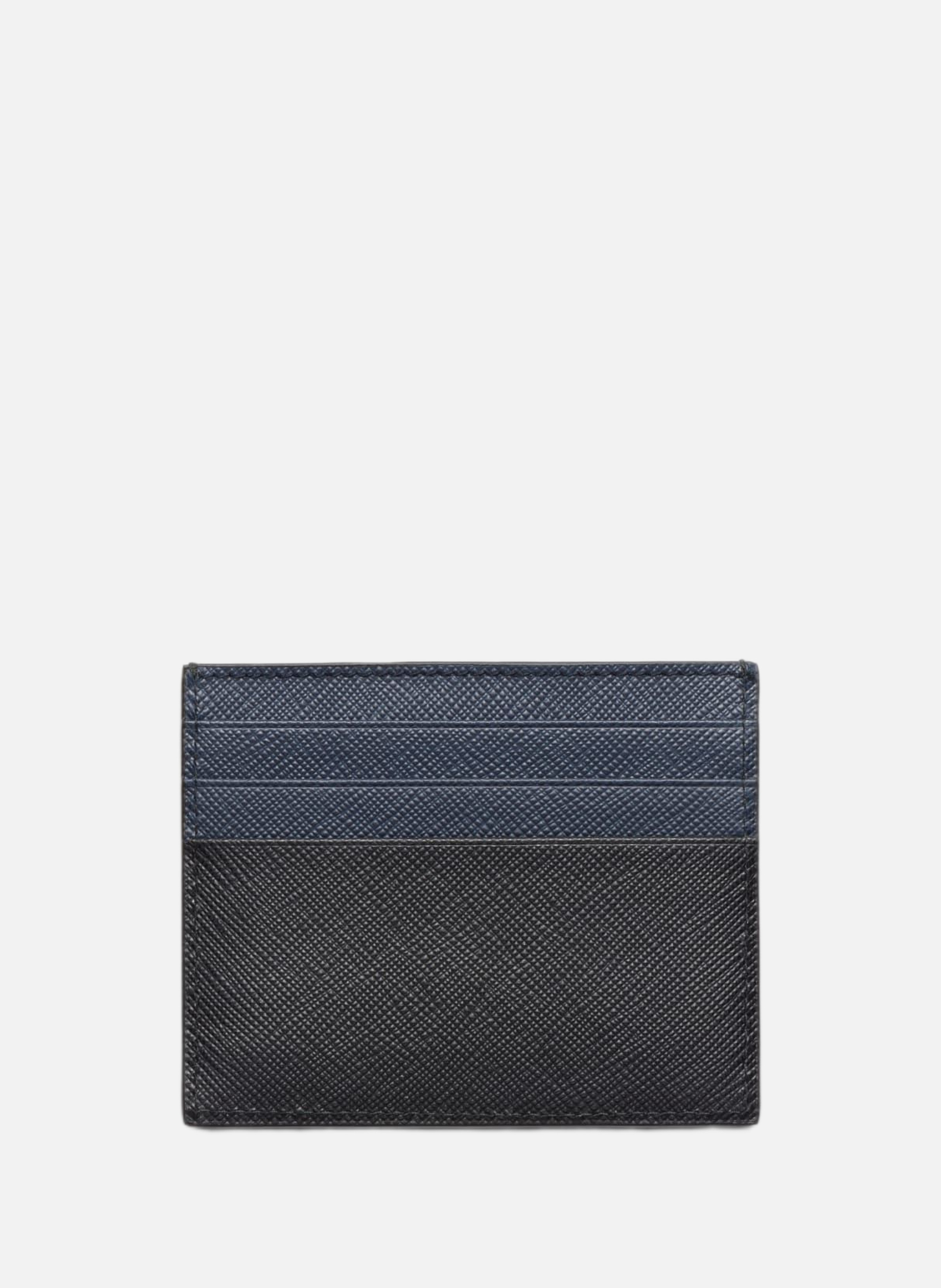 Porte-cartes en cuir saffiano PRADA Noir