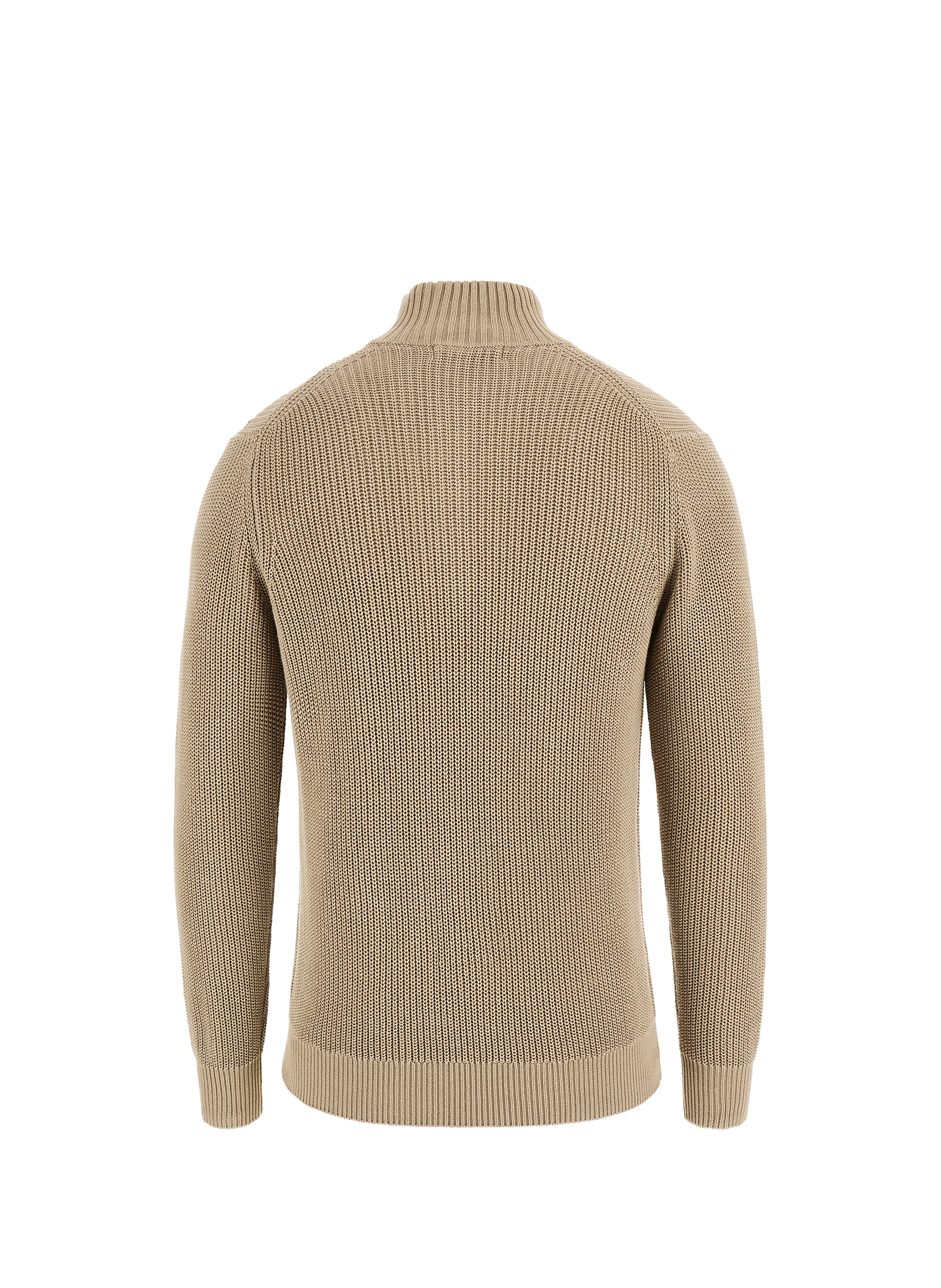 Pull à col zippé en coton mélangé GUESS Beige