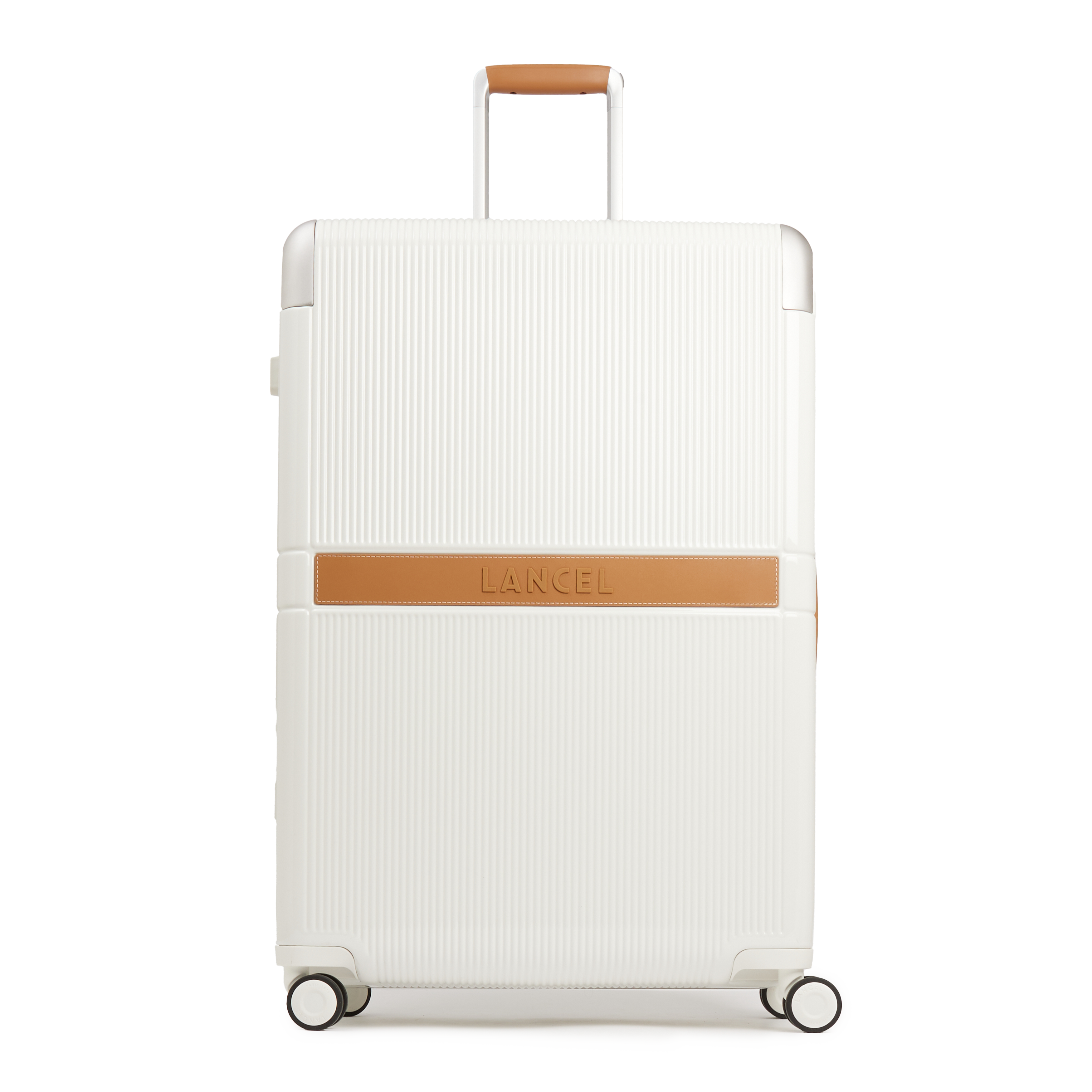Valise large 4 roues empreinte de lancel en polycarbonate LANCEL Blanc