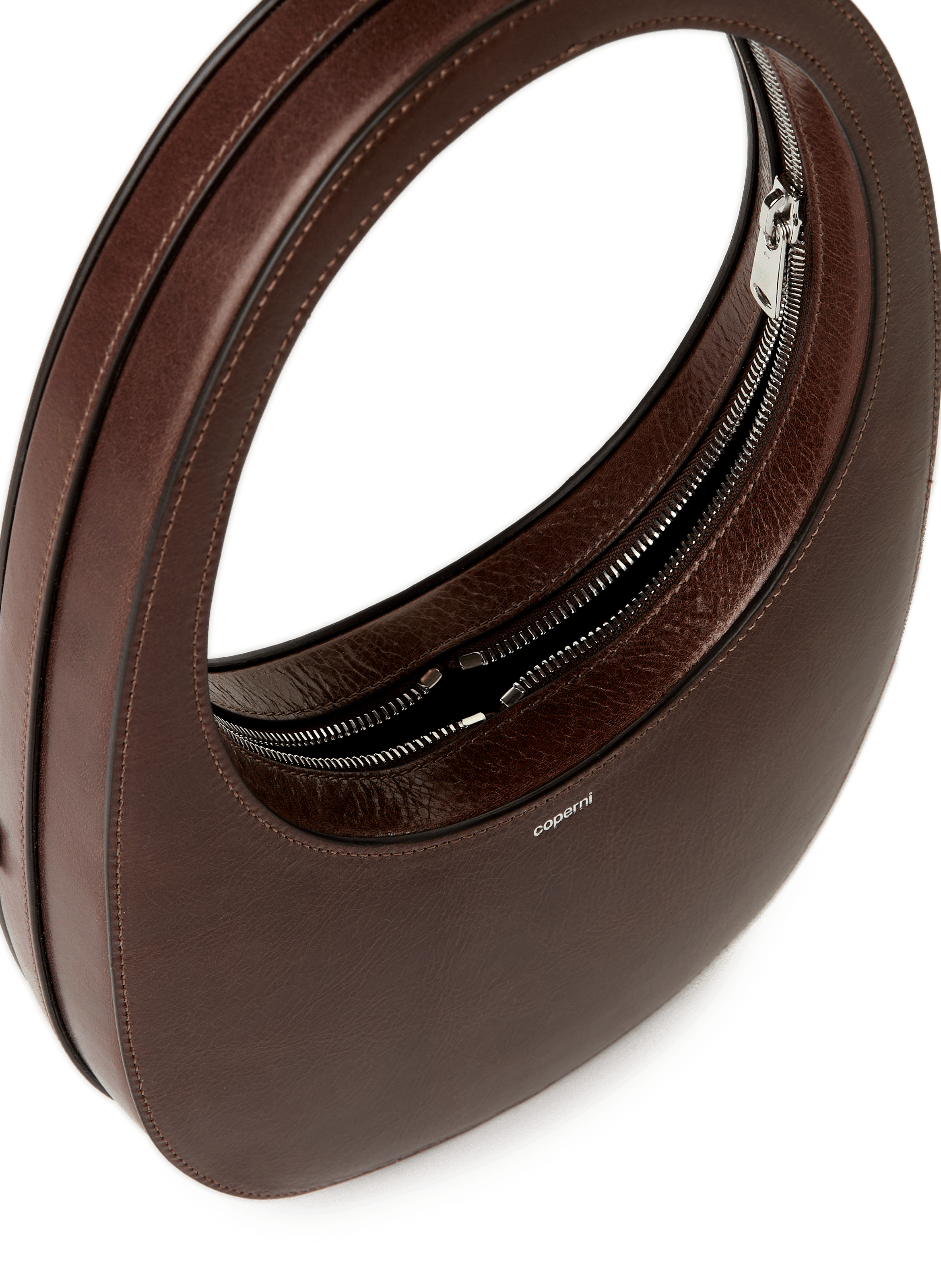 Swipe leather shoulder bag COPERNI Brown