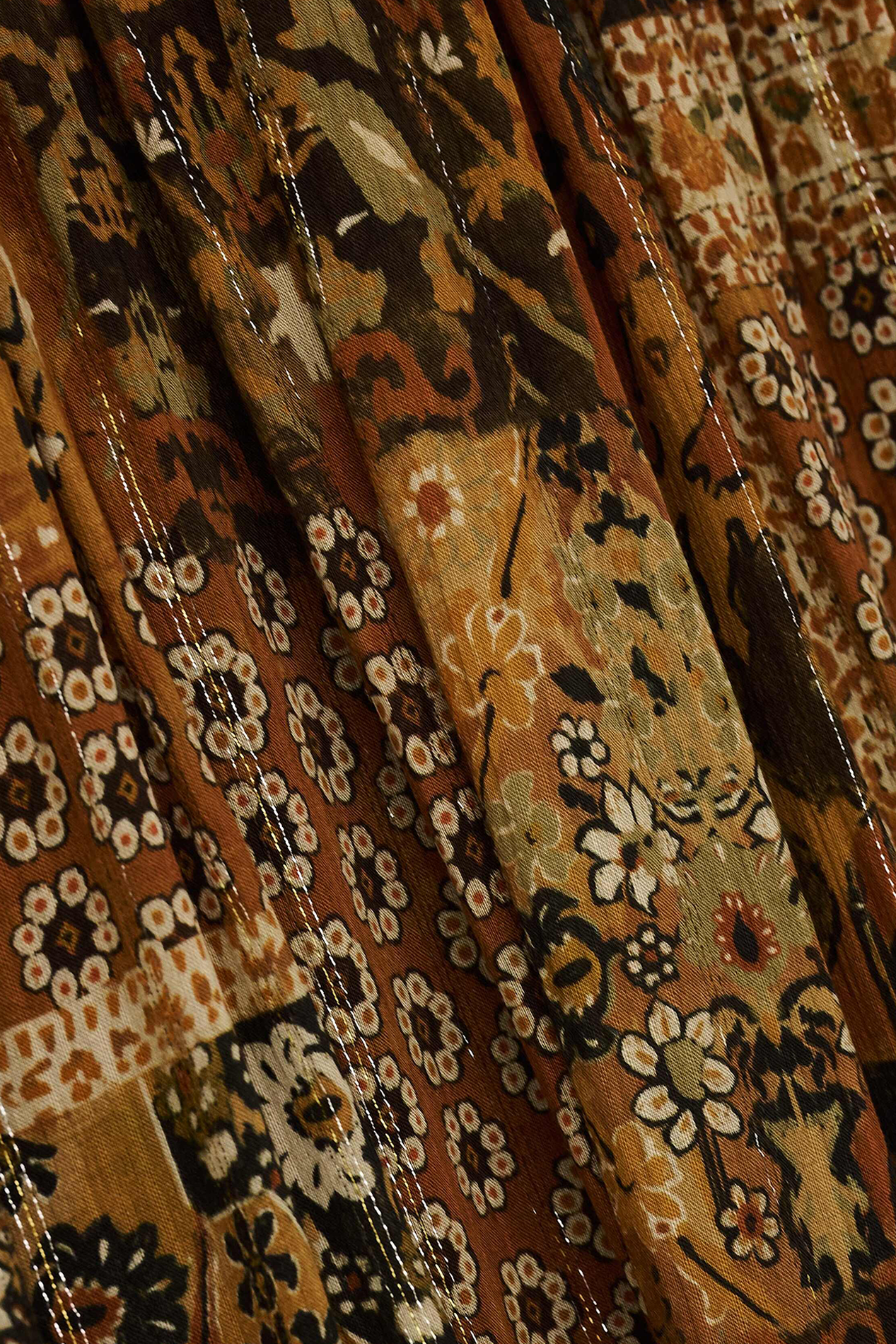 Jupe longue imprimée pisca BA&SH Orange