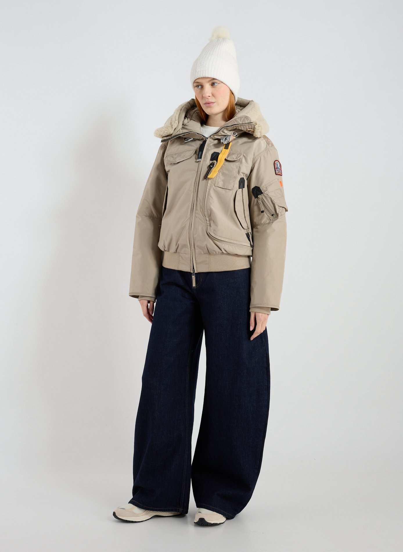 Hooded bomber jacket PARAJUMPERS Grey