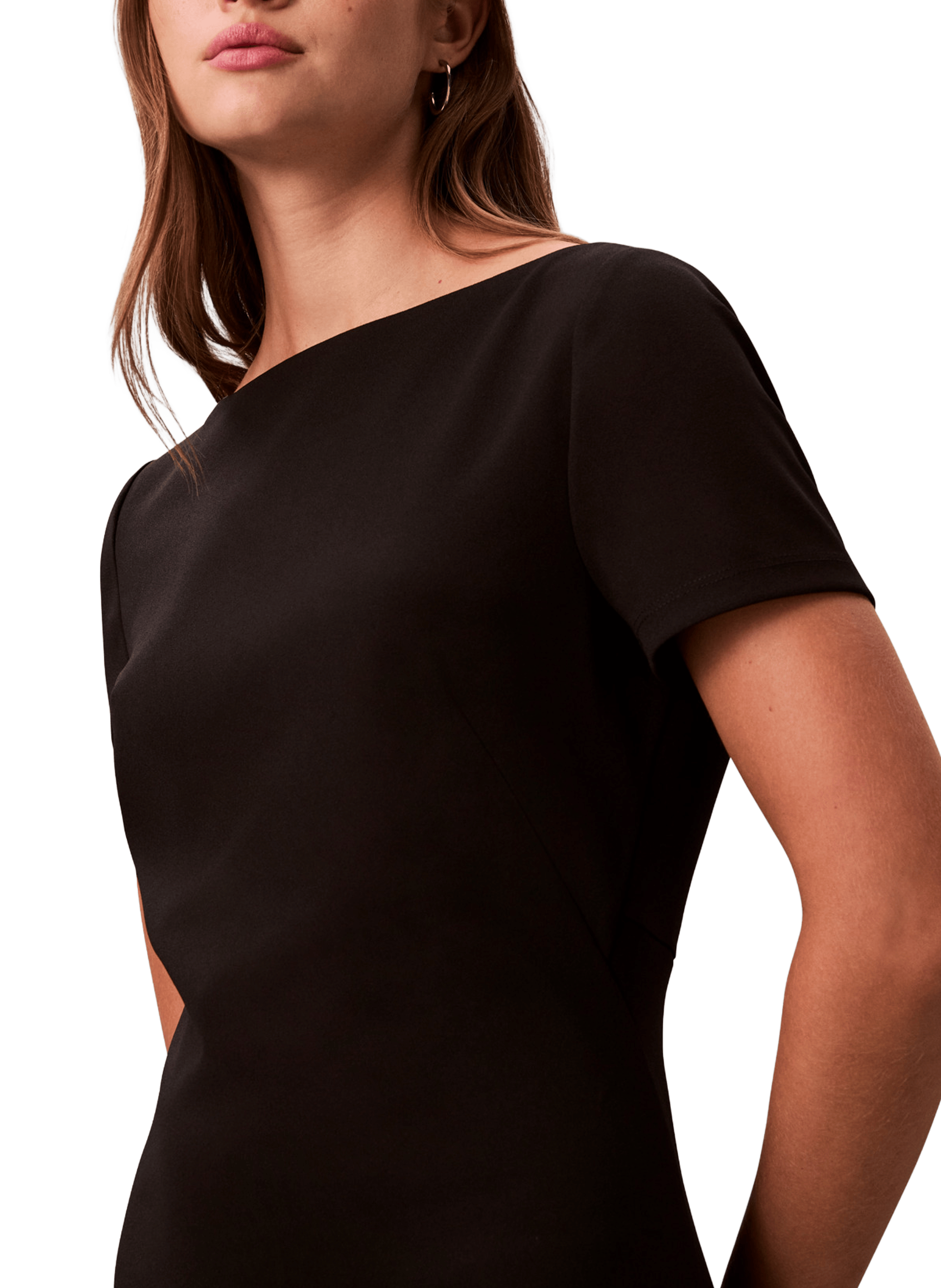 Straight midi dress CALVIN KLEIN Black