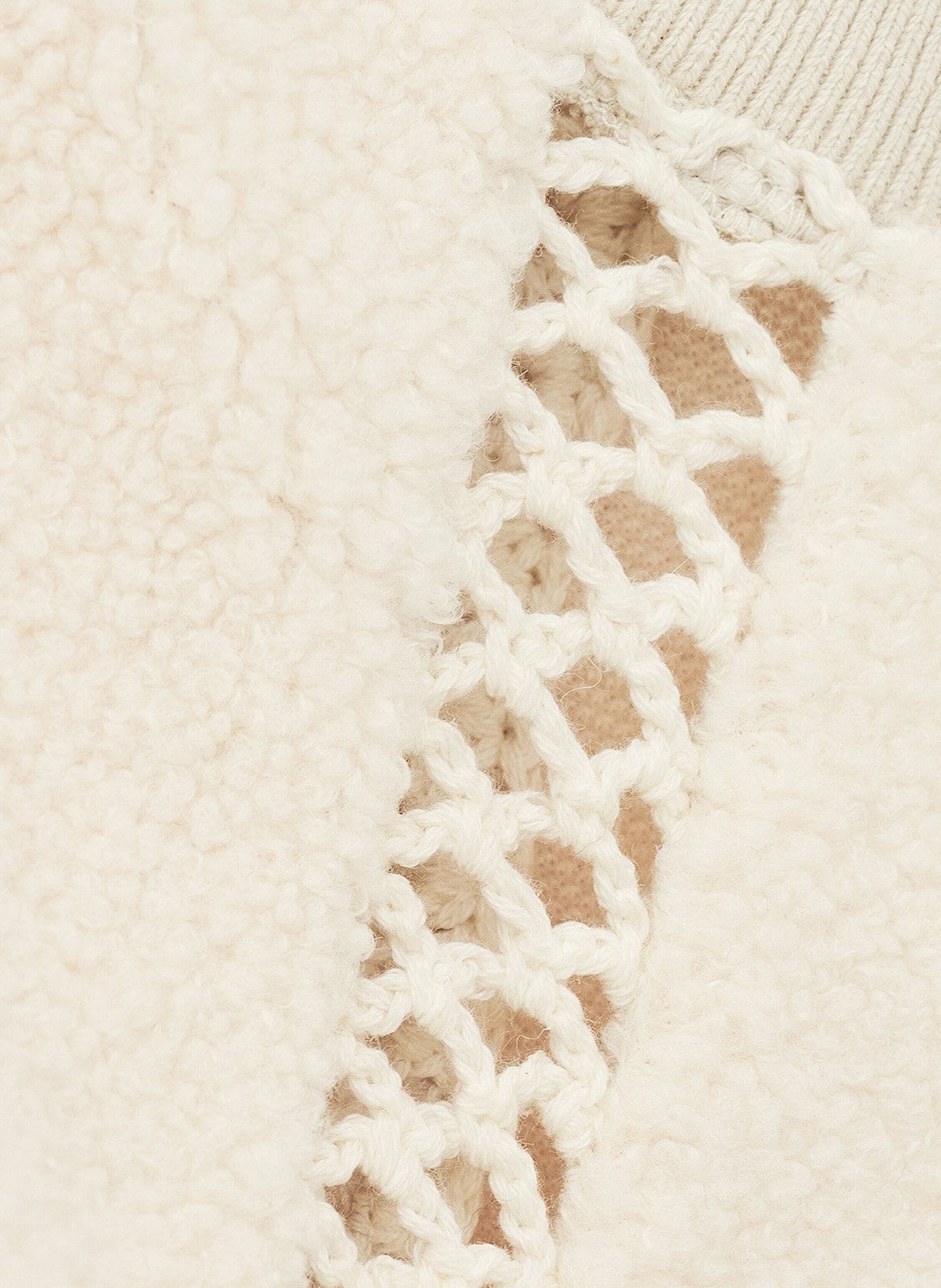 Sweat ample ajouré en maille bouclée sweet BA&SH Beige