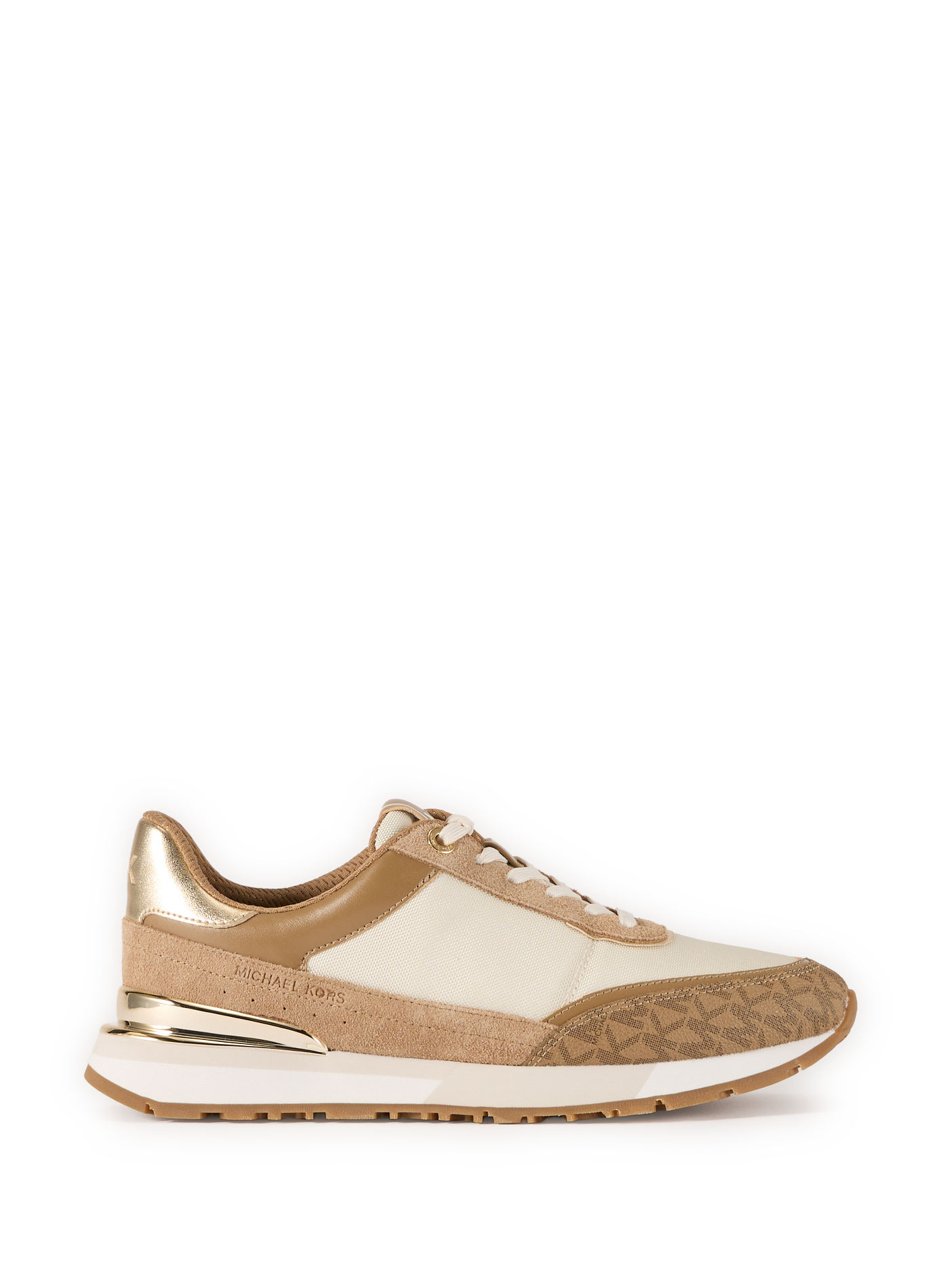 Baskets bi-matière crantées MICHAEL KORS Marron