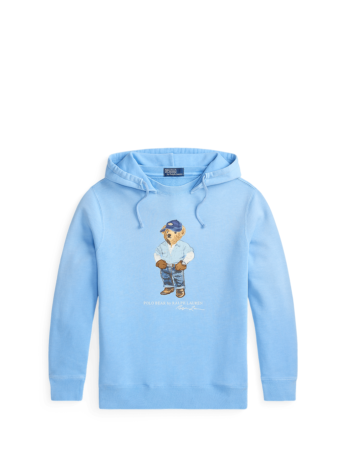 Printed hooded sweatshirt in blended cotton POLO RALPH LAUREN Blue