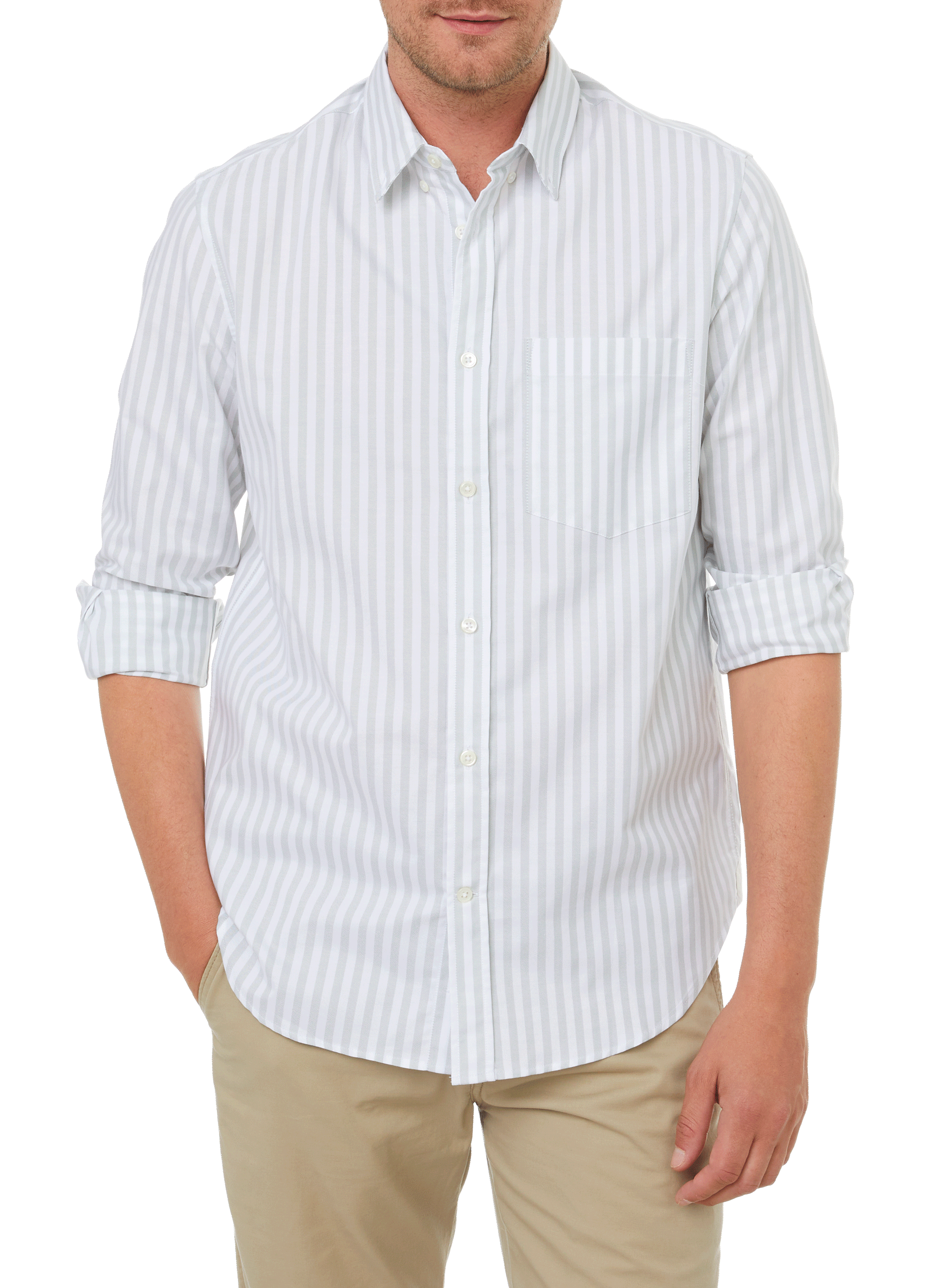 Chemise rayée en coton EDITIONS 102 Vert