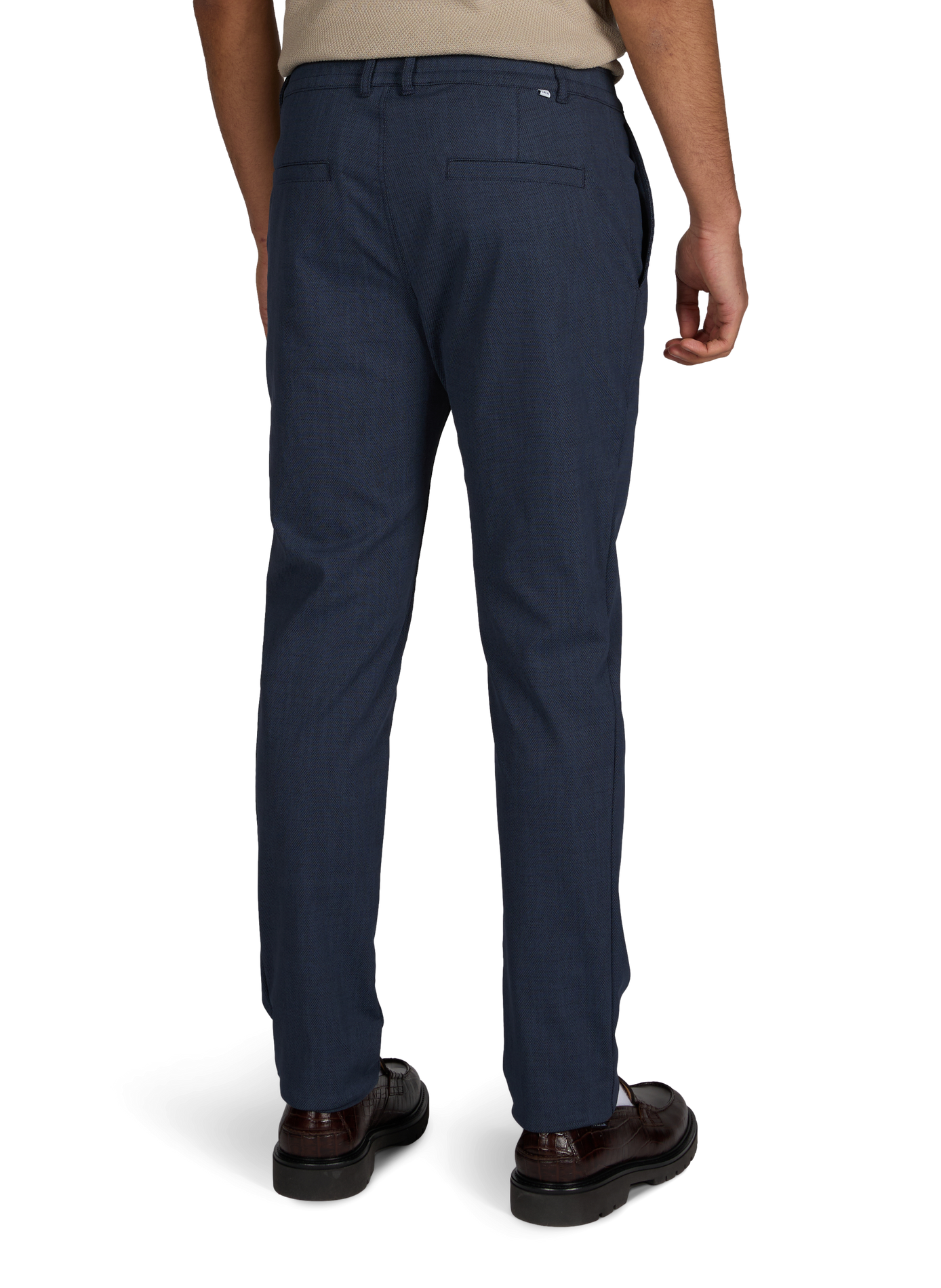 Slim Serge cotton blend pants 1789 CALA Blue