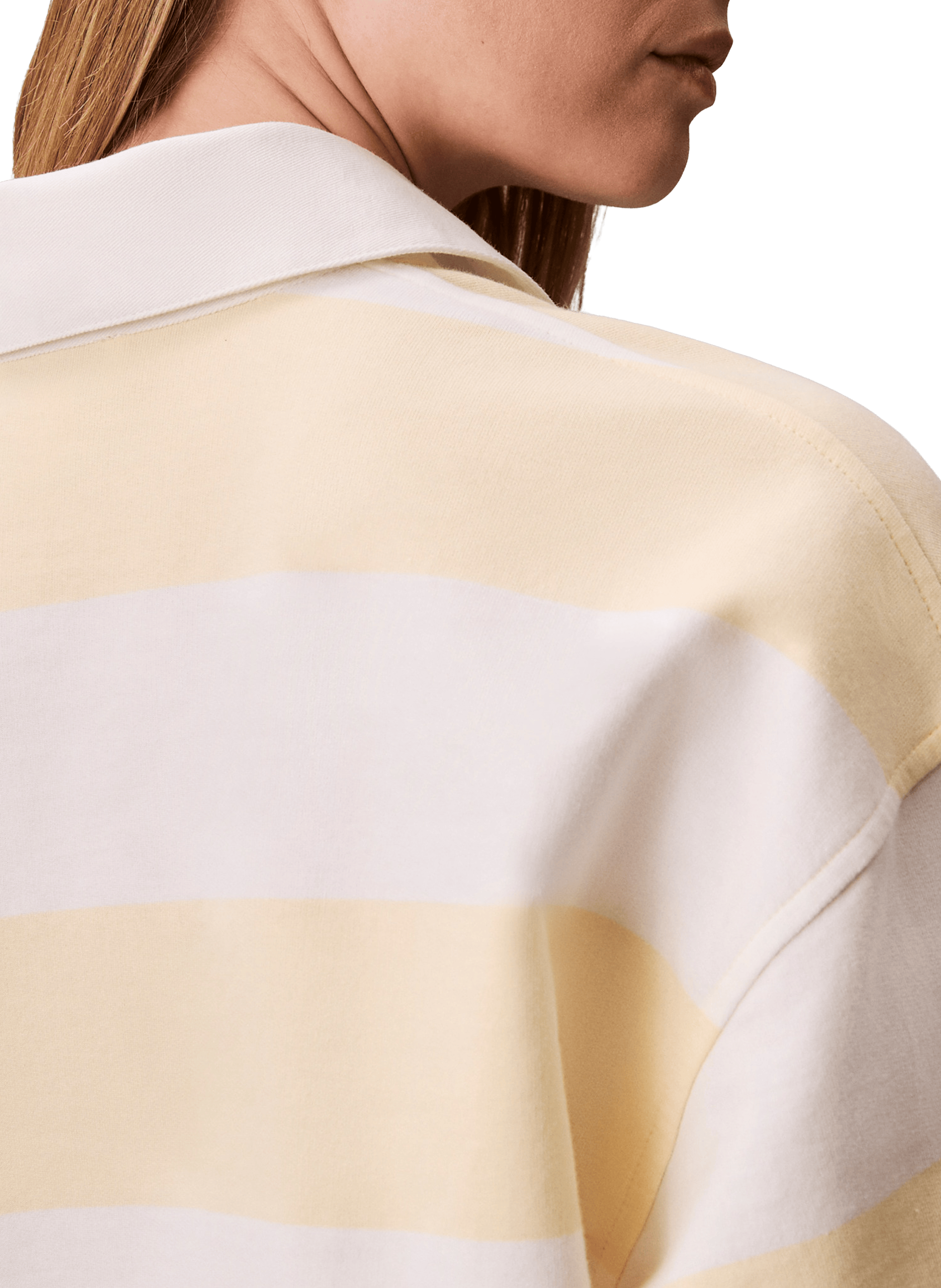 Robe manches longues à rayures en coton CALVIN KLEIN Multicolore