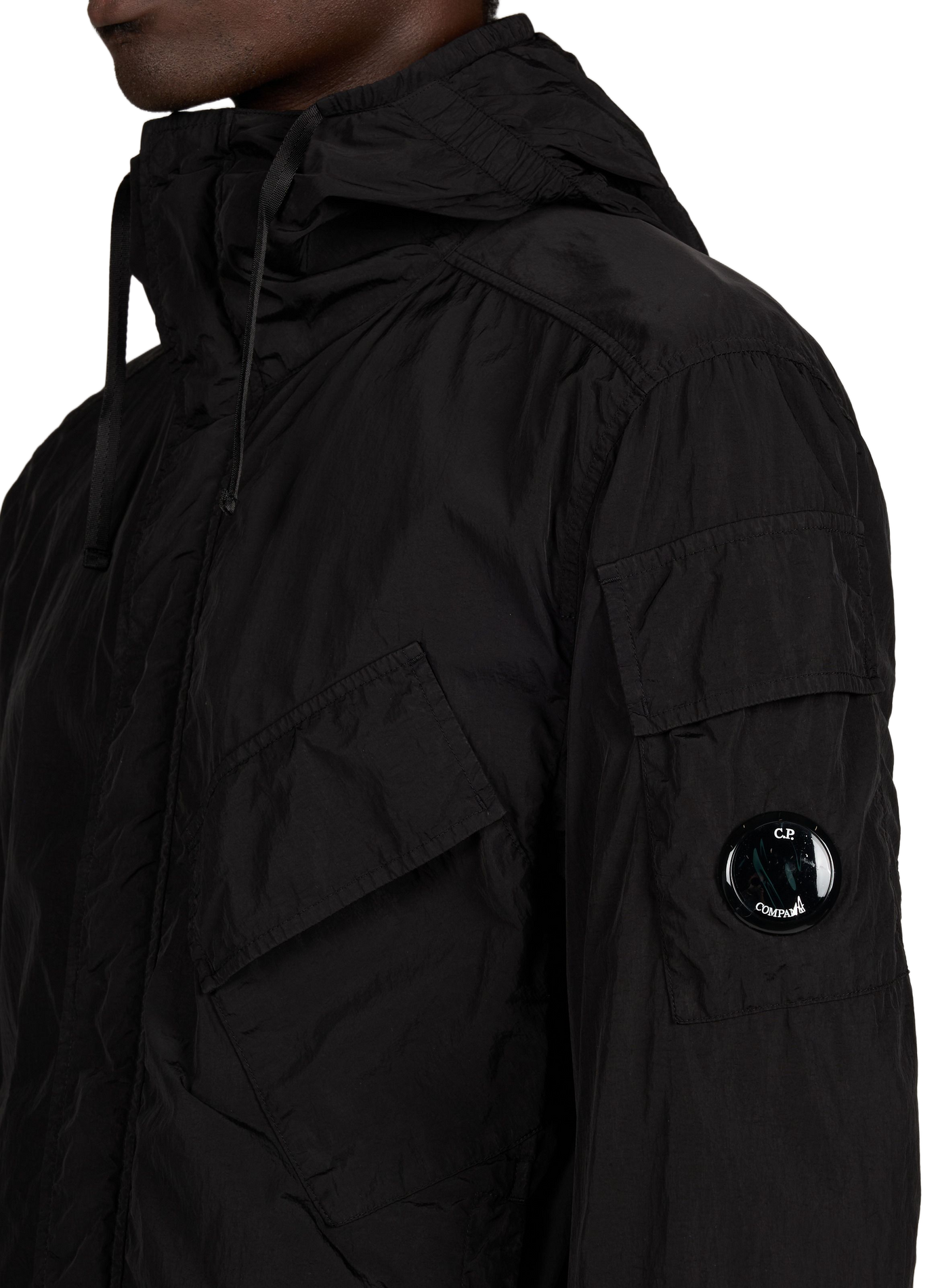 Hooded zip-up overshirt CP COMPANY Black