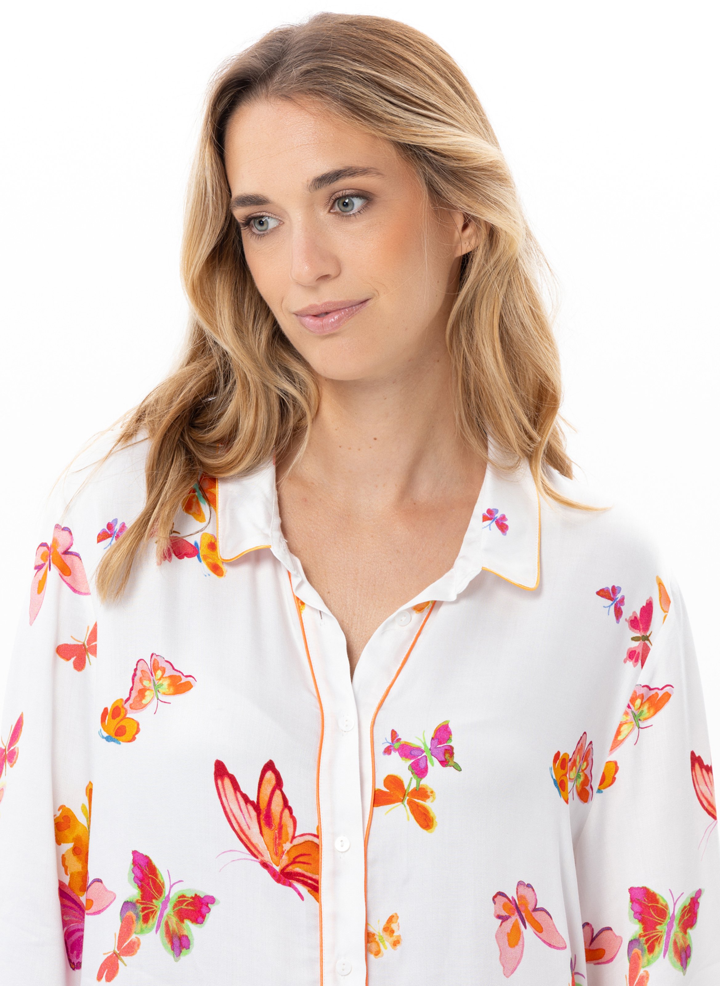 Pyjama boutonné en viscose robinson 206 LE CHAT Multicolore