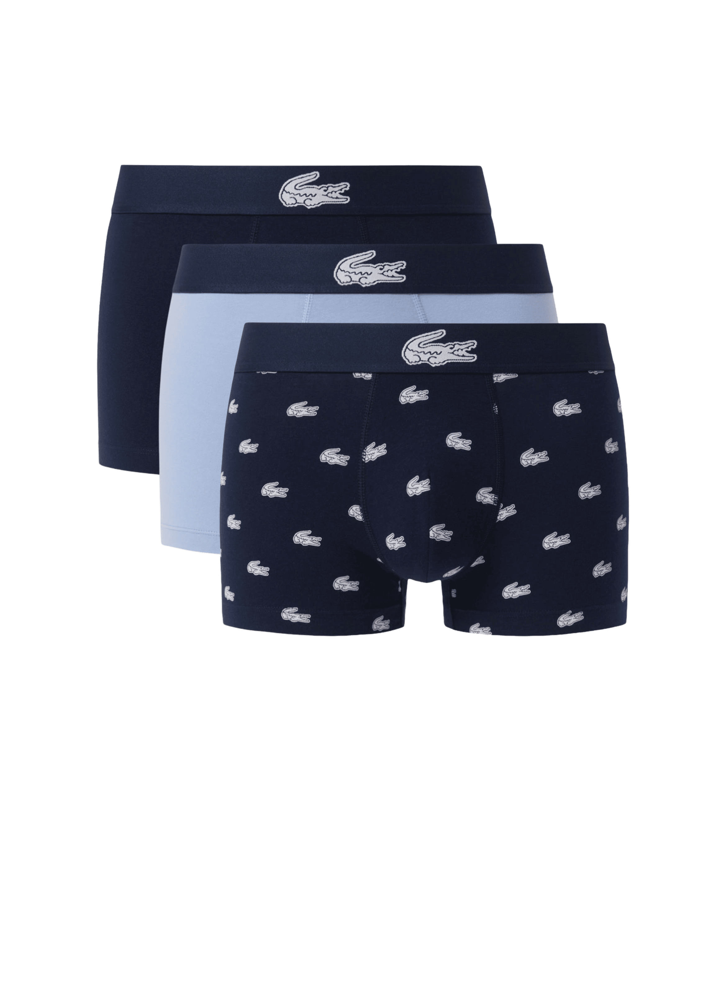 Lot de trois boxers en coton mélangé LACOSTE Multicolore
