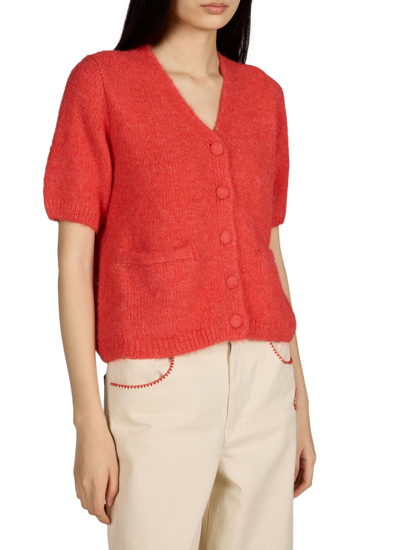 Gilet Objsaggia à manches courtes OBJECT Beige