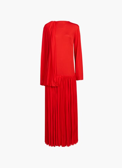 calvin klein long red dress NWT womens sz 2 Maxi Gown Formal Evening ruched New Red Dress, Calvin Klein ,red