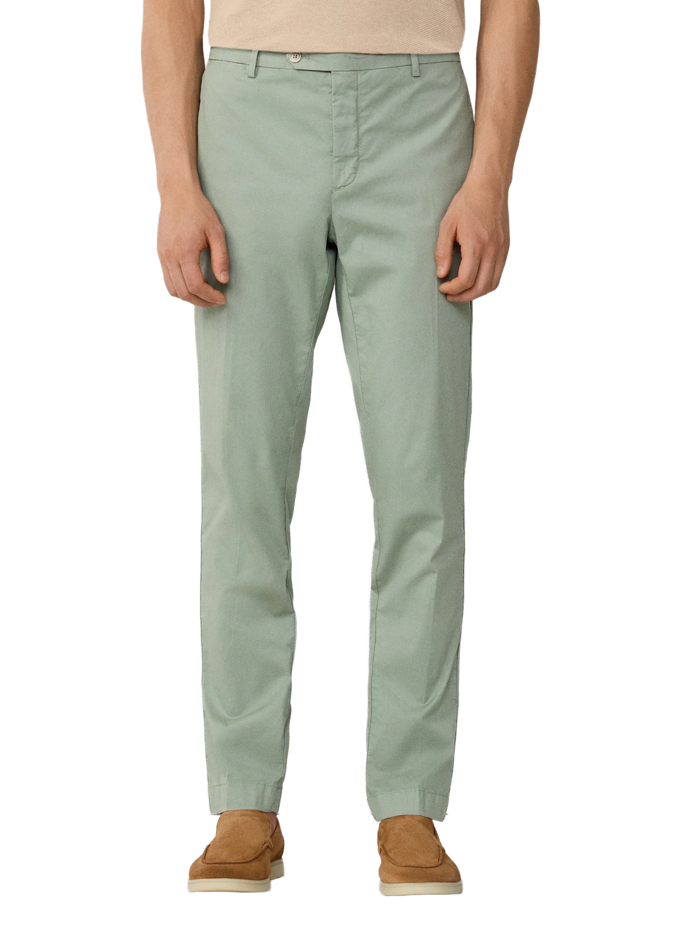 Pantalon chino slim Kensington en coton mélangé HACKETT Vert