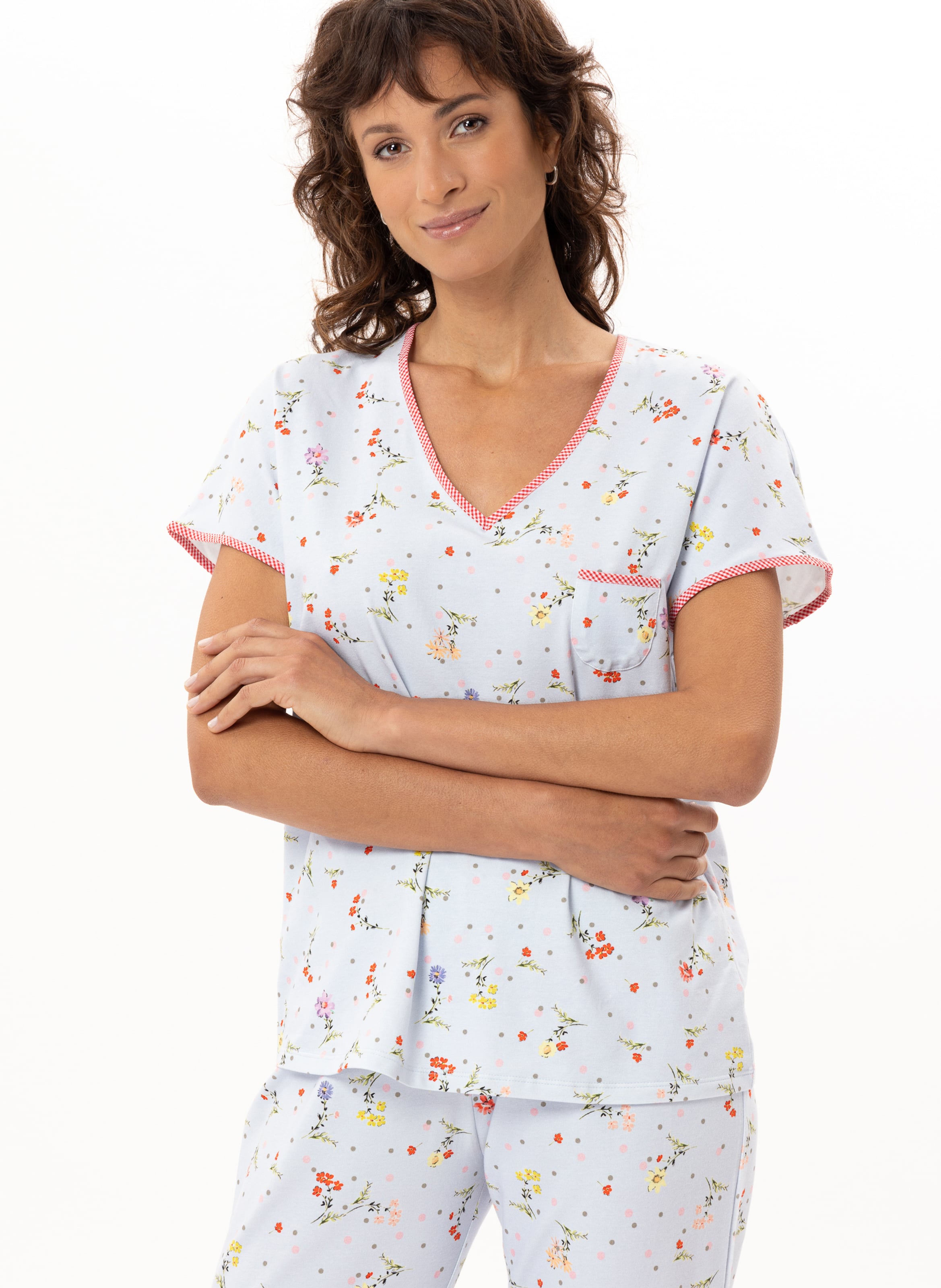 Pyjama en coton daisy 202 LE CHAT Multicolore