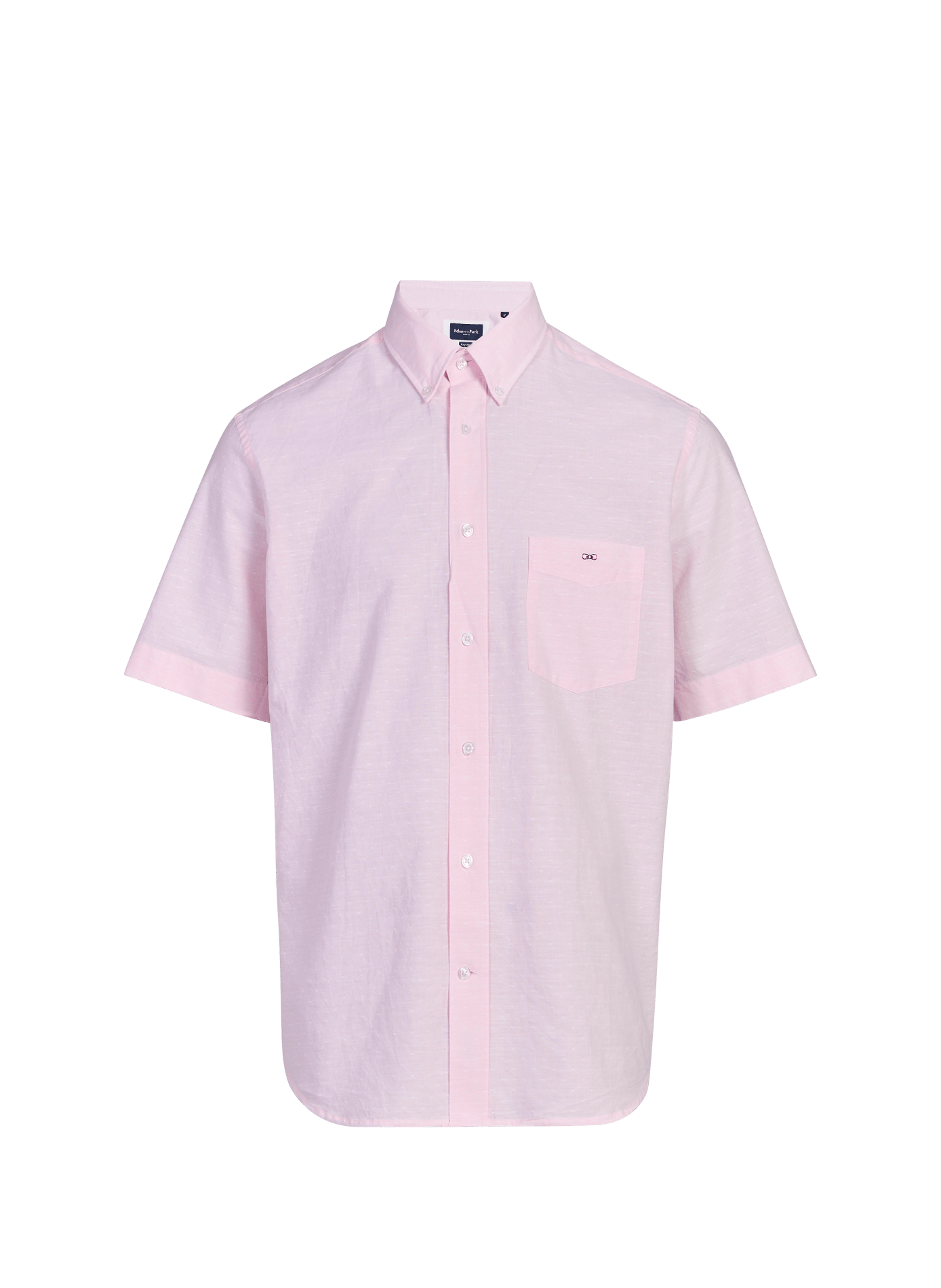 Chemise col américain à manches courtes EDEN PARK Rose