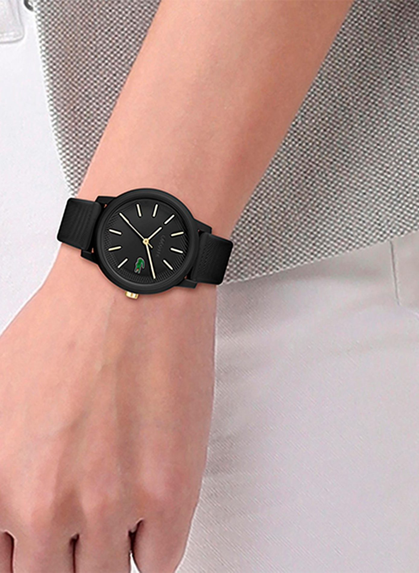 Montre quartz Lacoste.12.12 en silicone LACOSTE MONTRES Noir