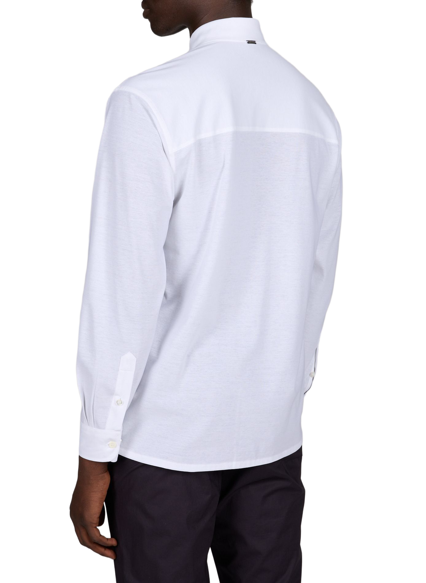 Chemise unie col américain HERNO Blanc