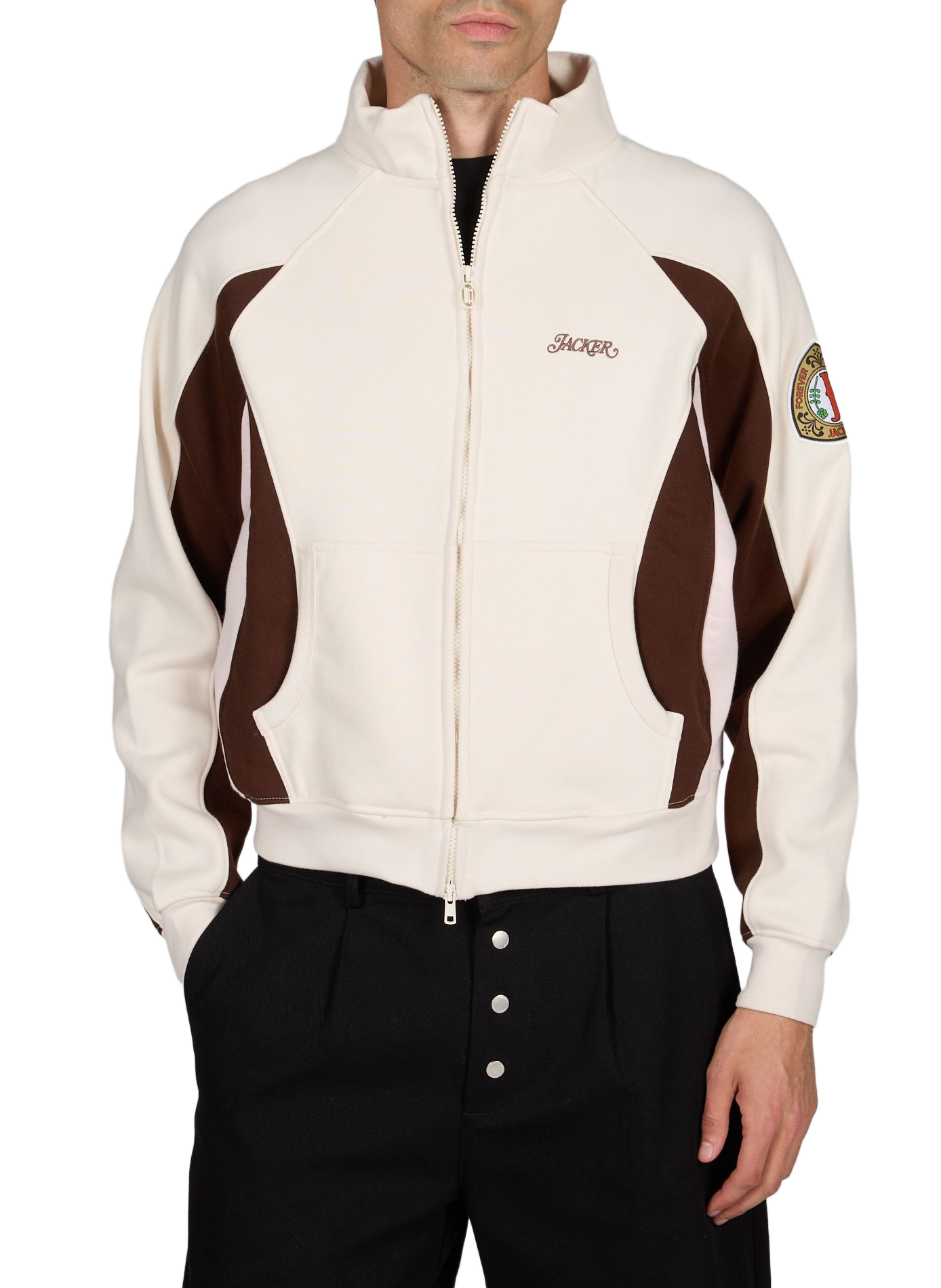 Veste Trevi Track en coton mélangé JACKER. Beige