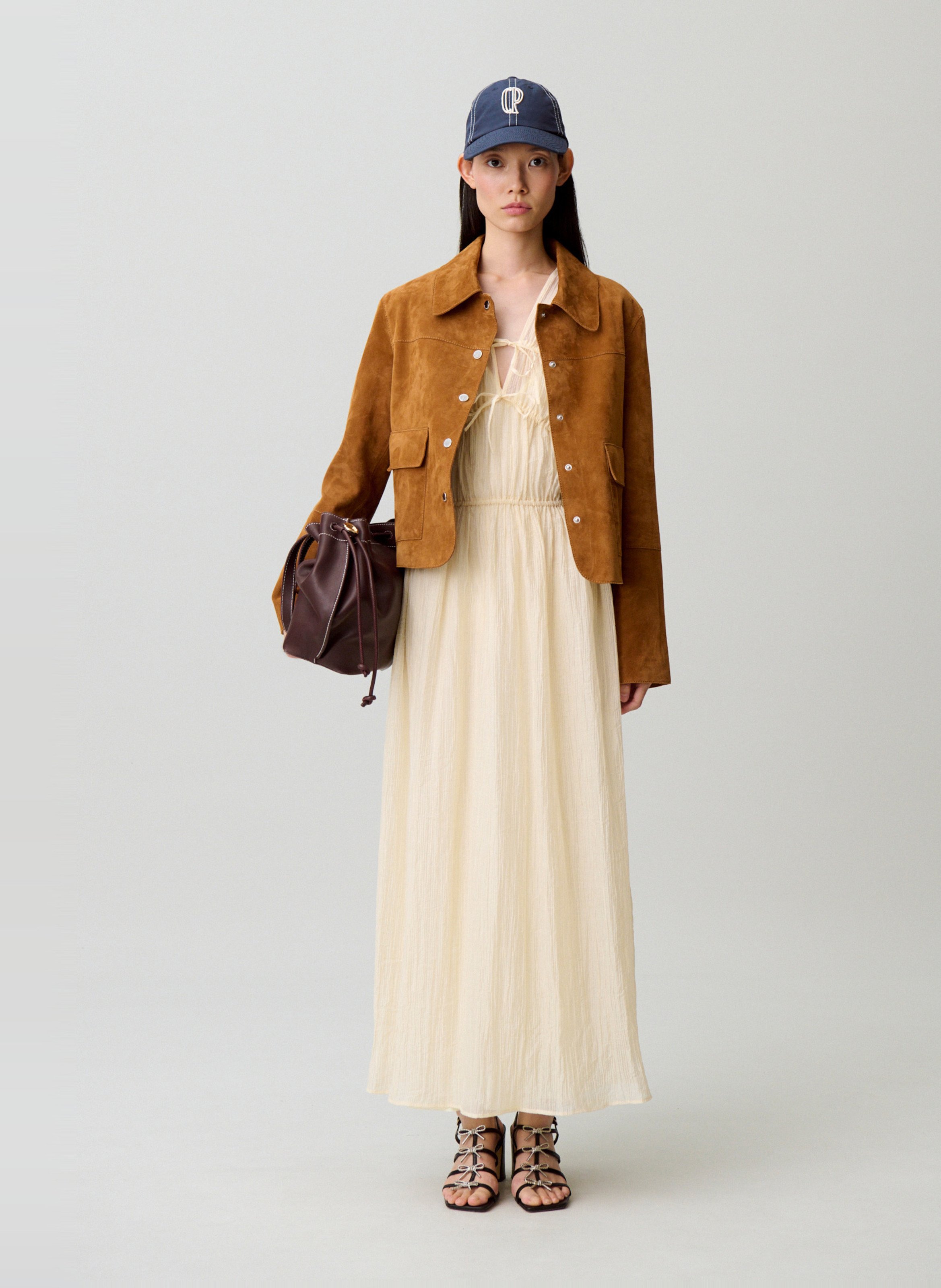 Robe longue col v CLAUDIE PIERLOT Blanc