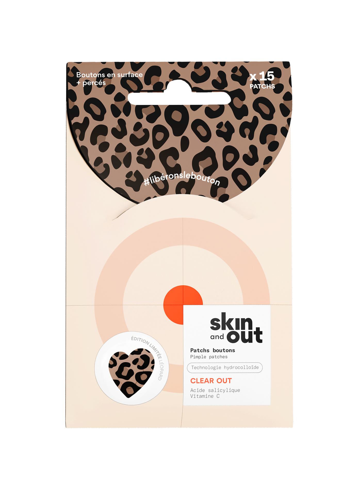 Clear Out - Puistjespleisters, limited edition luipaard SKIN & OUT No color