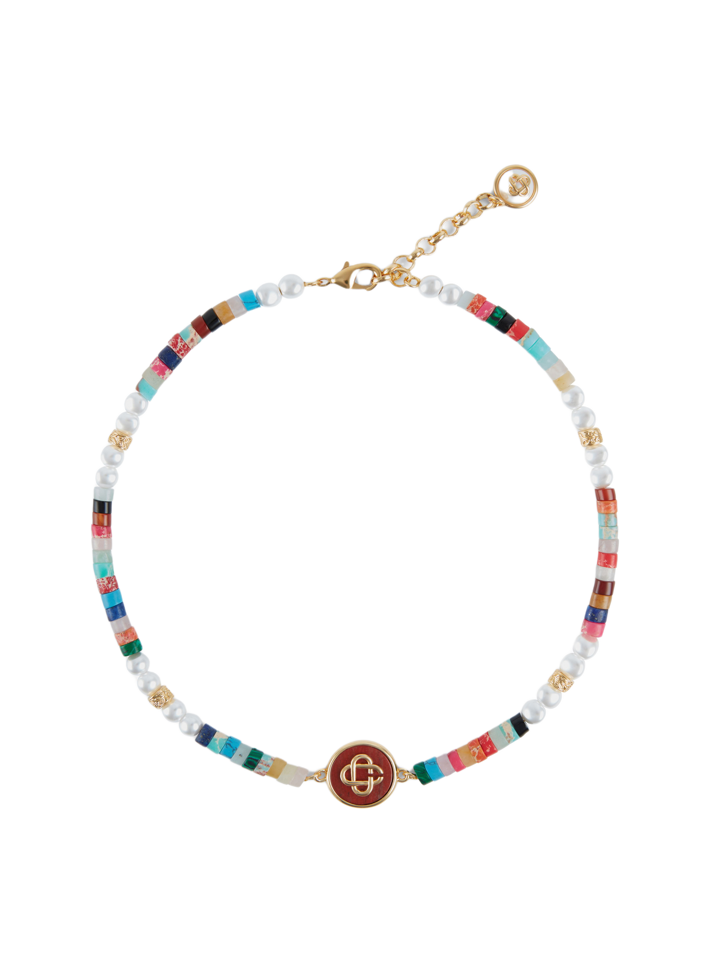 Collier de perles en laiton plaqué or CASABLANCA PARIS Multicolore