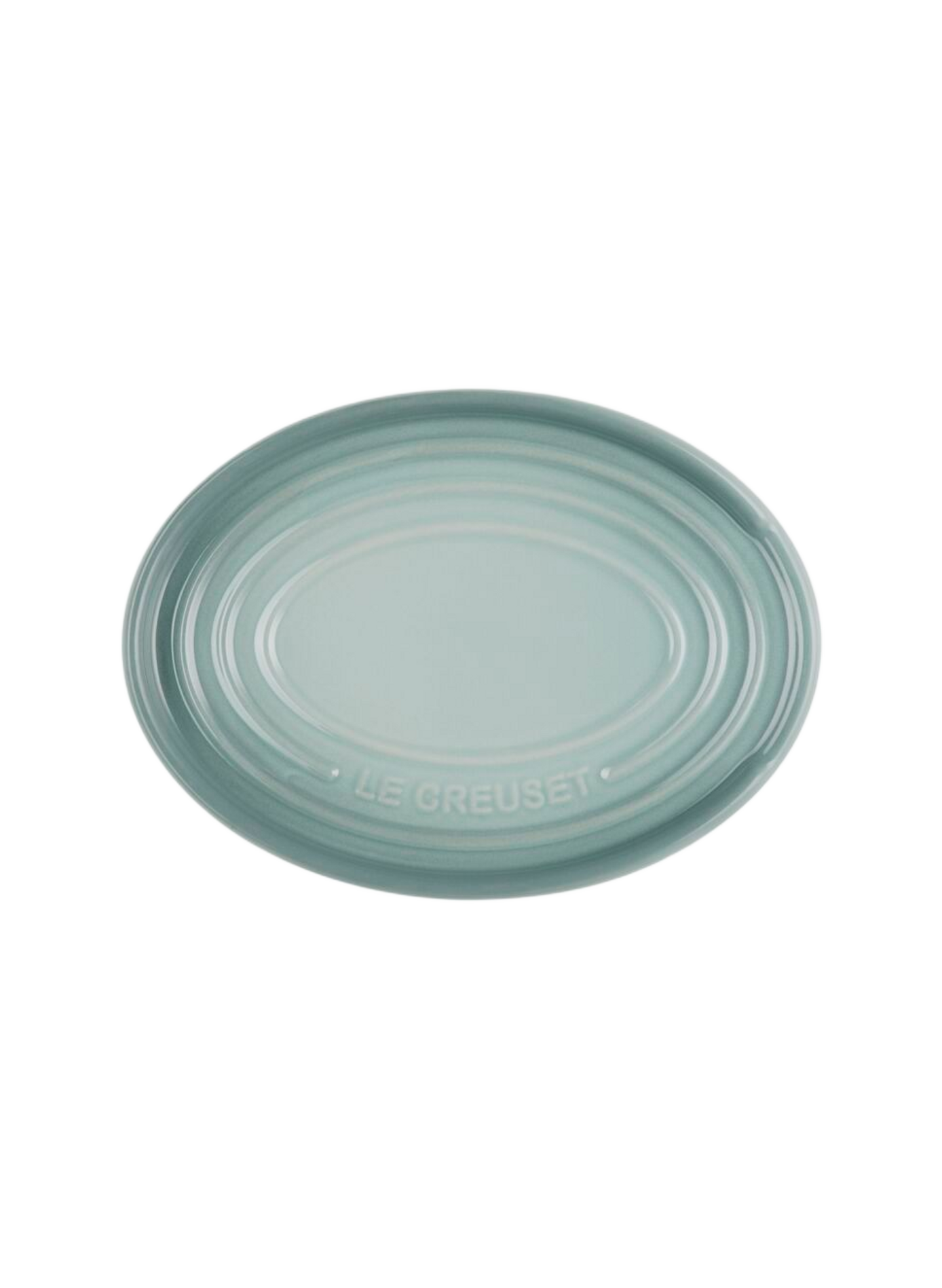 Löffelablage aus Keramik in ovaler Form | Grau LE CREUSET Haus