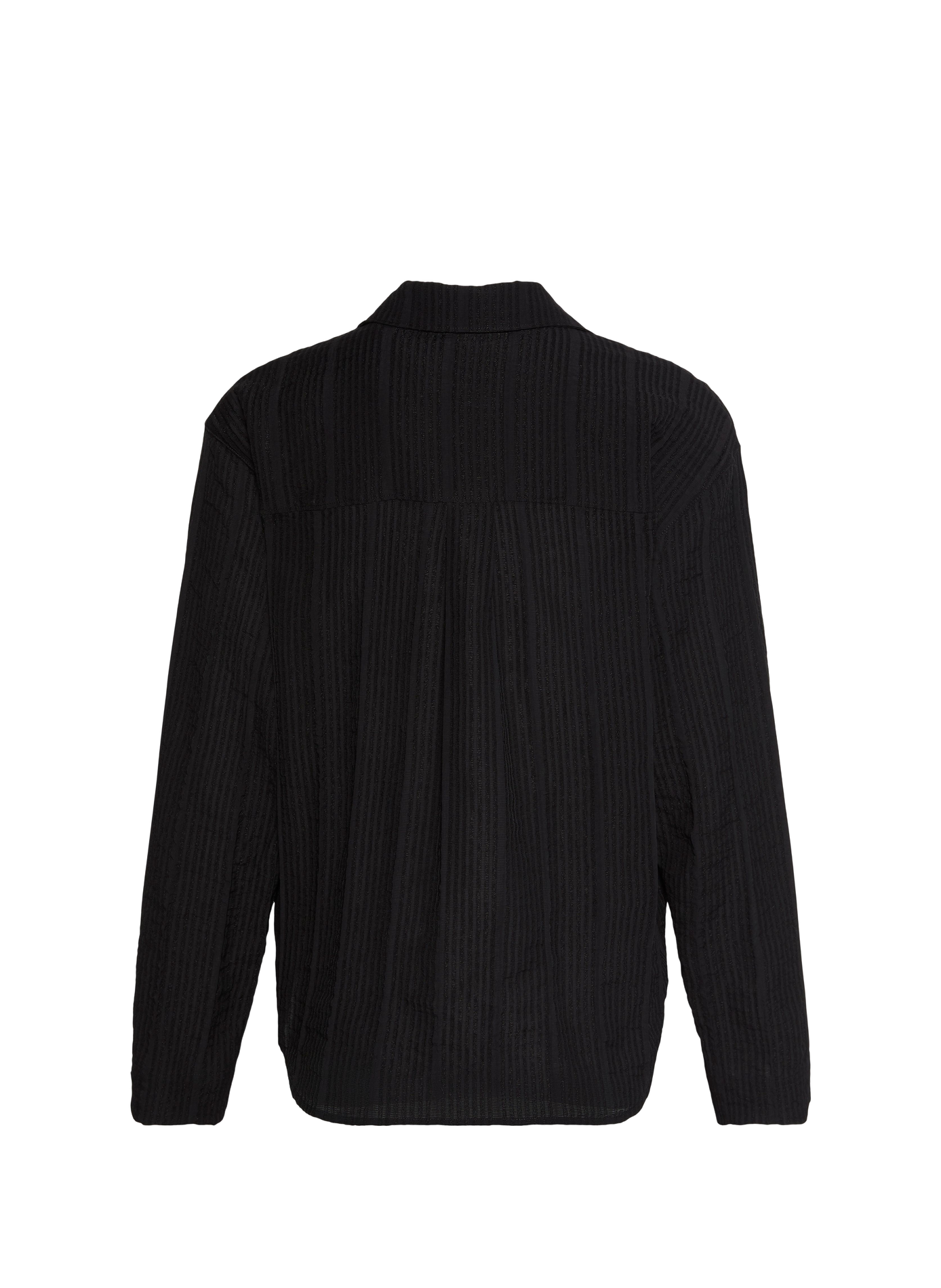 V-neck blouse with textured stripes CALVIN KLEIN Black