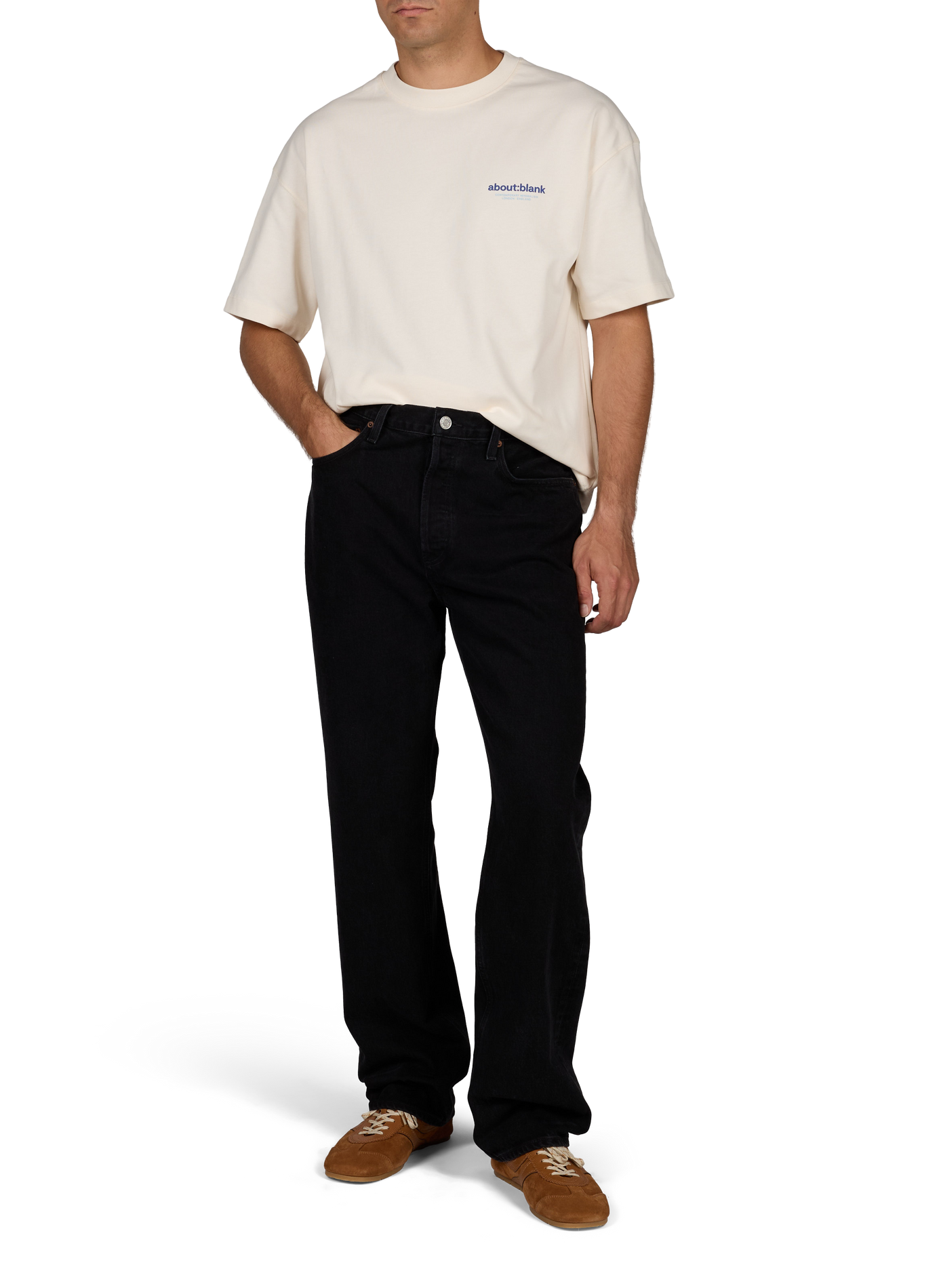 Solid straight-leg jeans AGOLDE Black