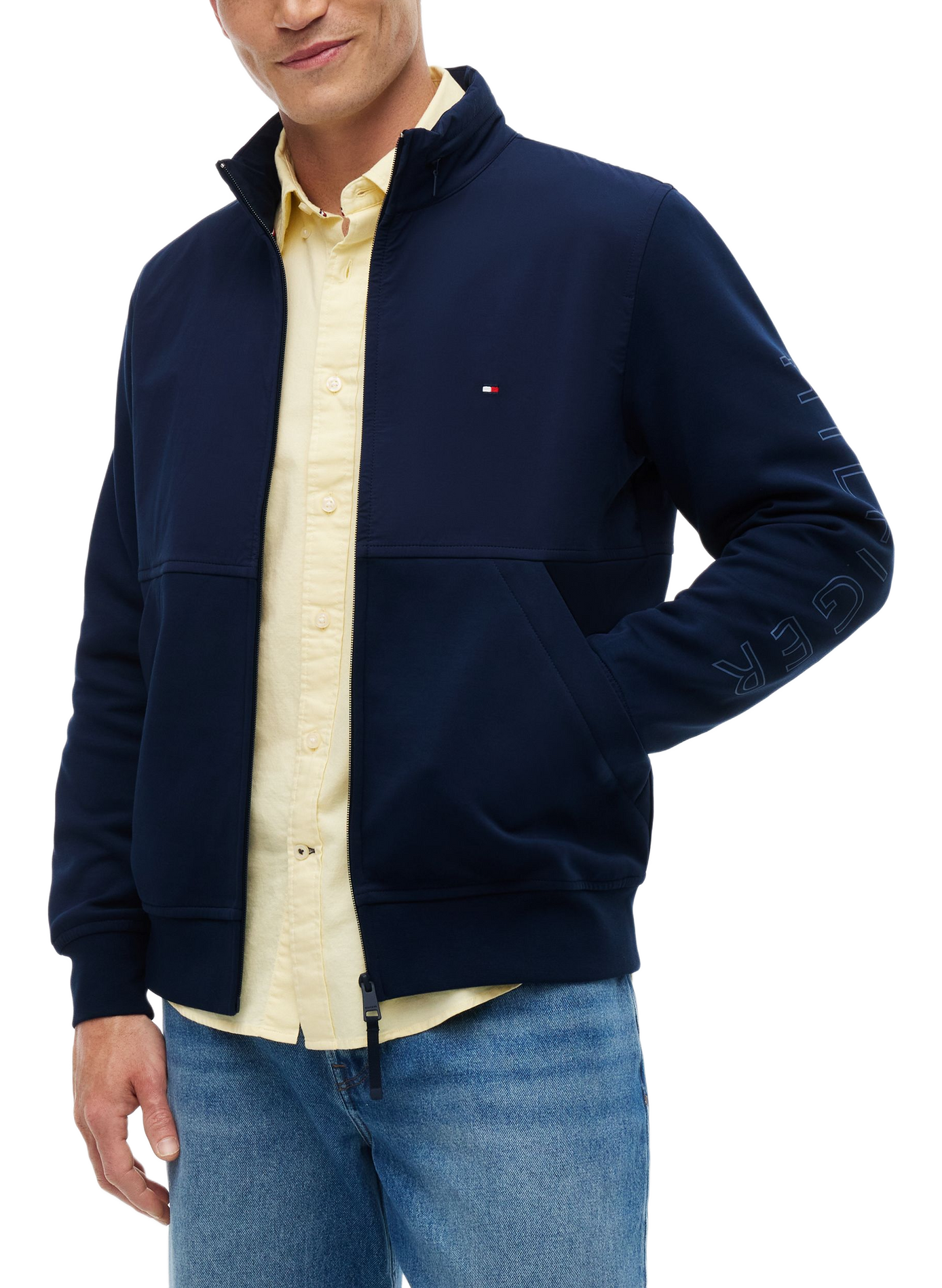 Sweatshirt mit Logo aus Baumwollmischung TOMMY HILFIGER Blau