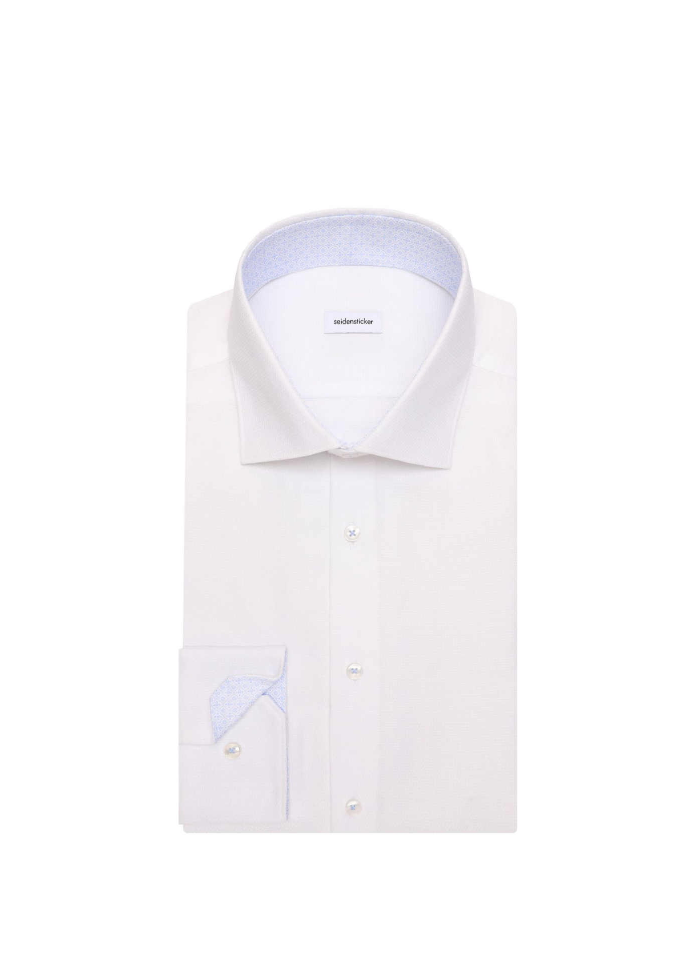 Straight classic collar shirt in cotton SEIDENSTICKER White