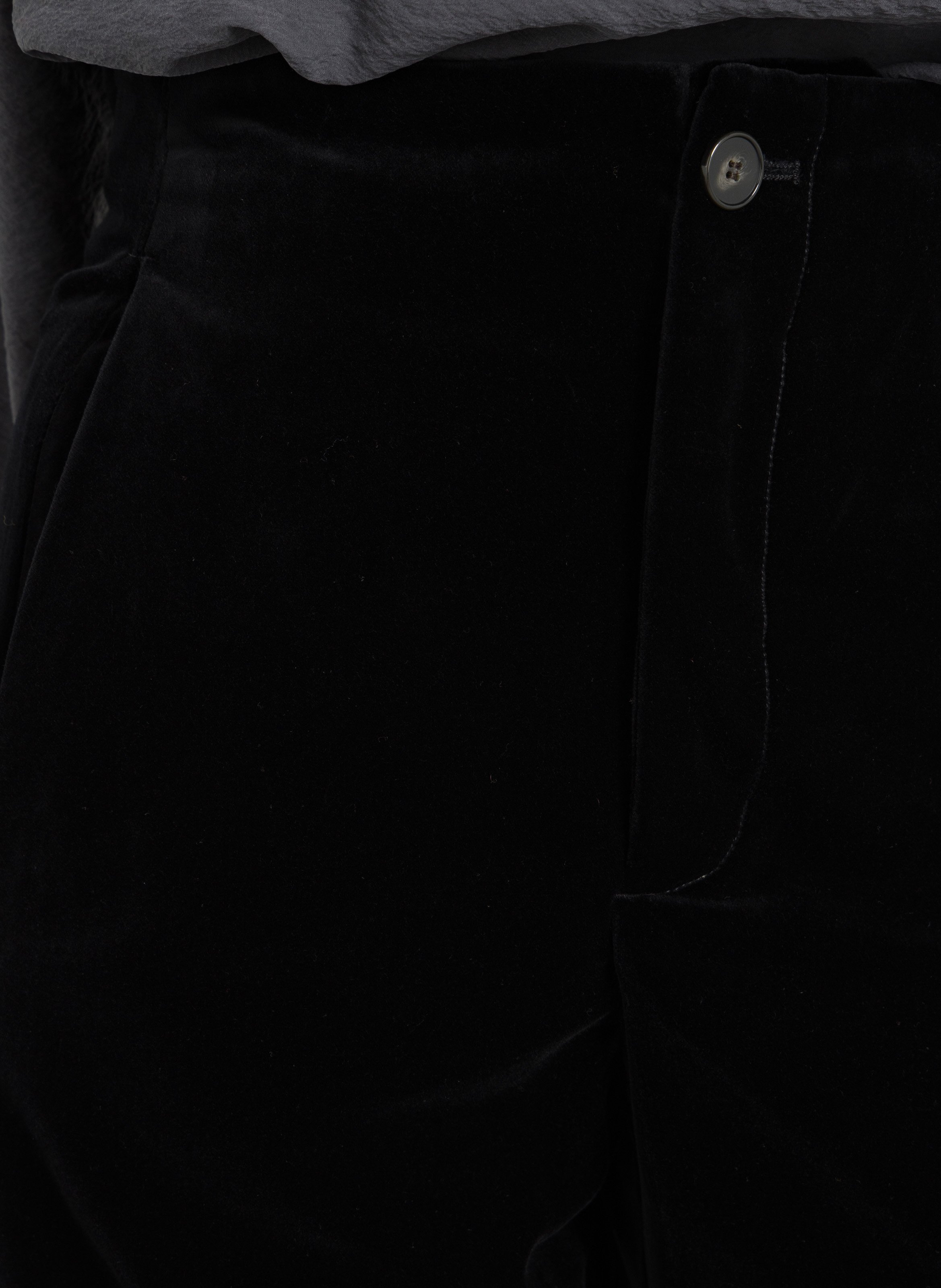Pantalon large velours en coton celestin SOEUR Noir