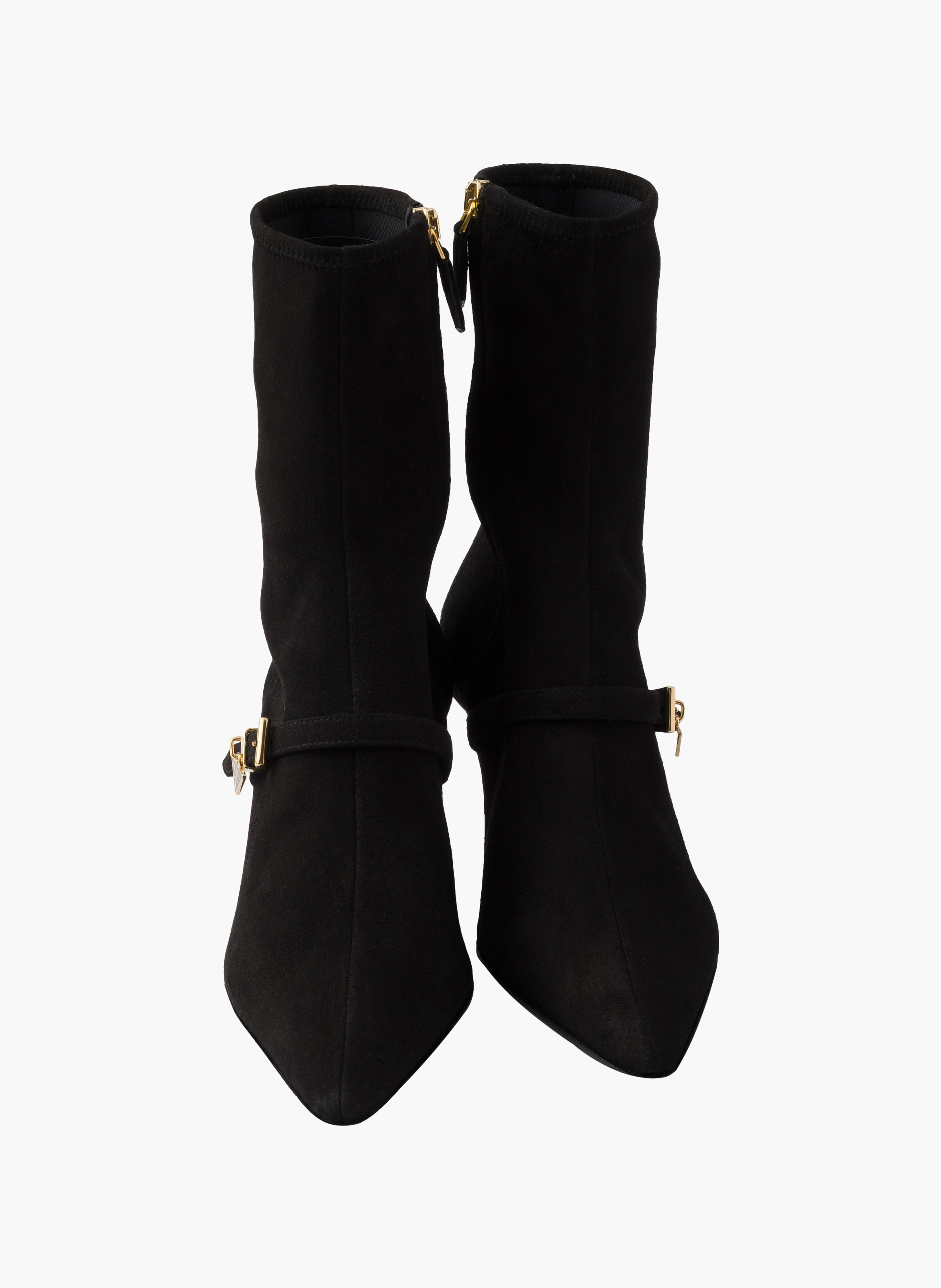 Bottines en veau velours stretch PRADA Noir