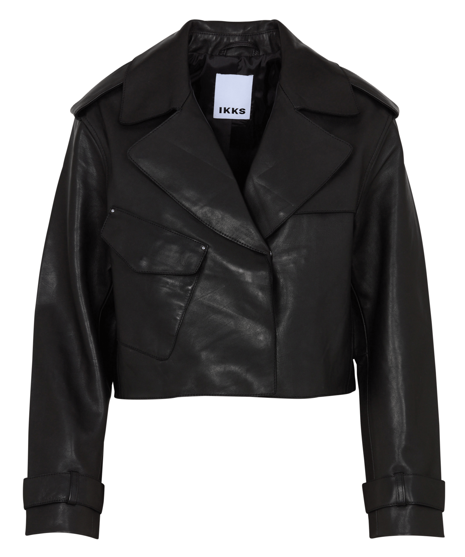 Veste oversize en cuir IKKS Noir