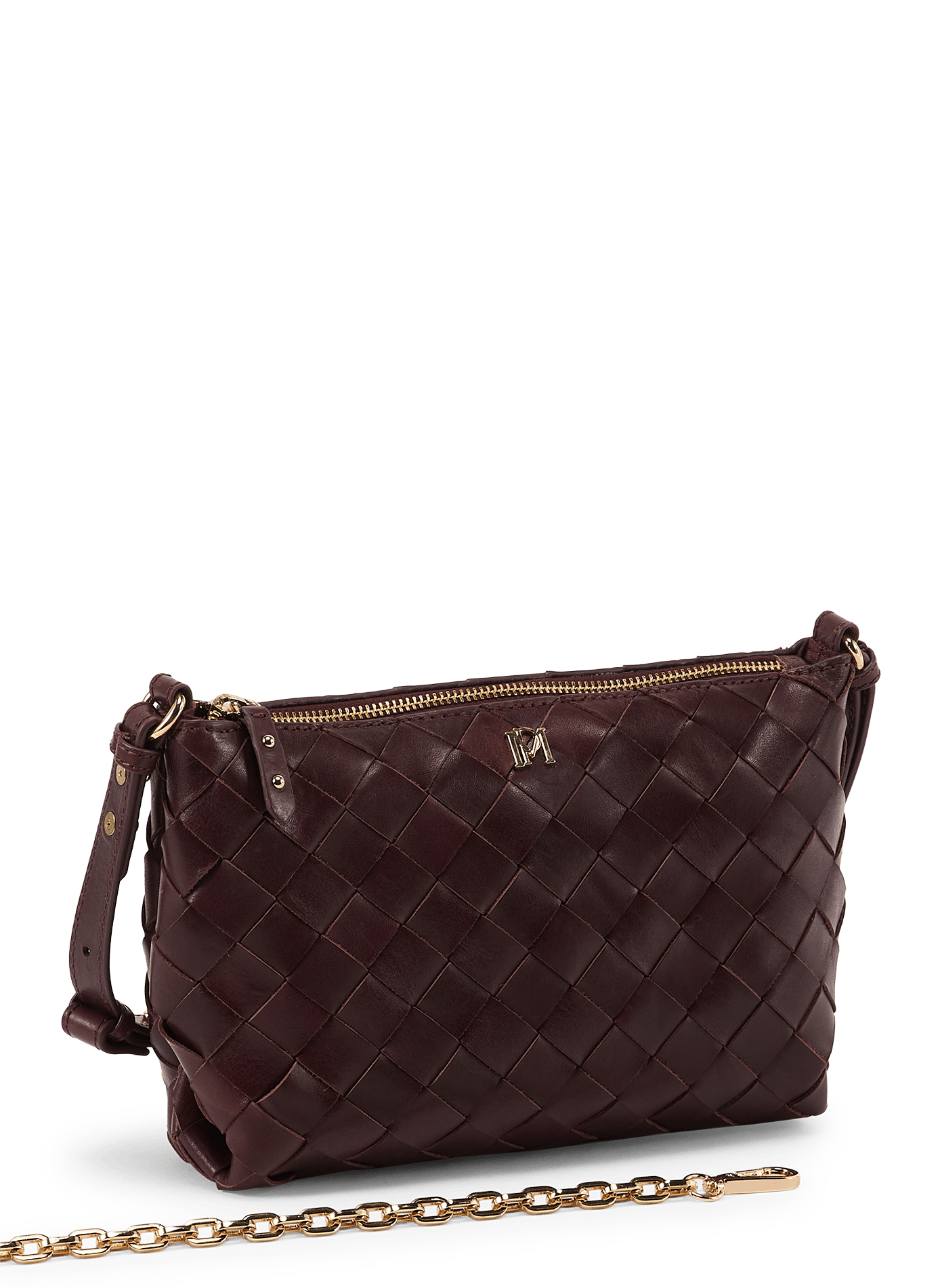 Woven leather shoulder bag PETITE MENDIGOTE Red