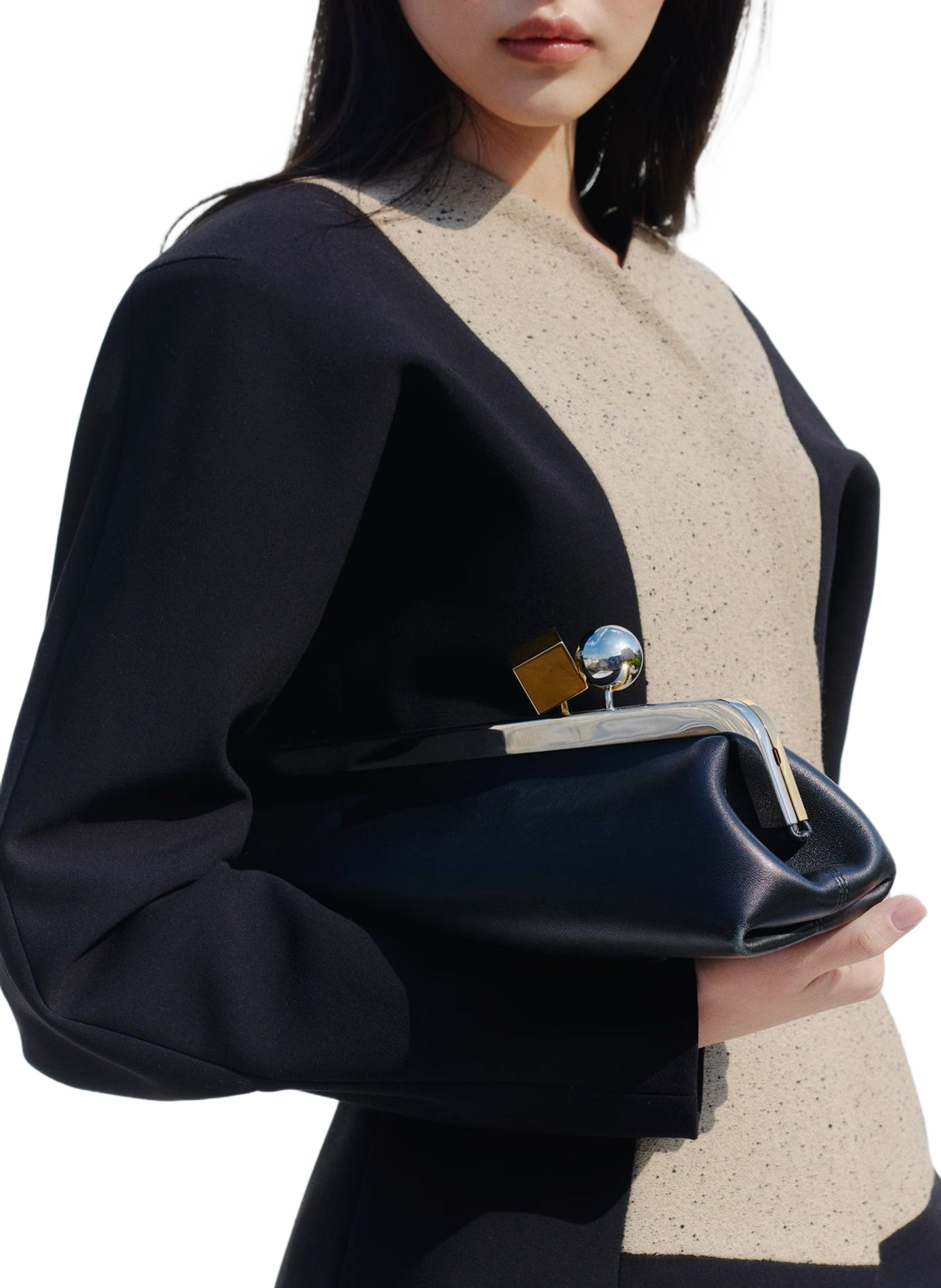 La cartera Salon de cuero de cordero JACQUEMUS Negro