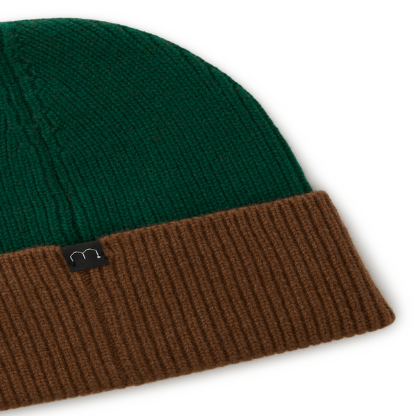 Ma Poesie Knitted Beanie In Green