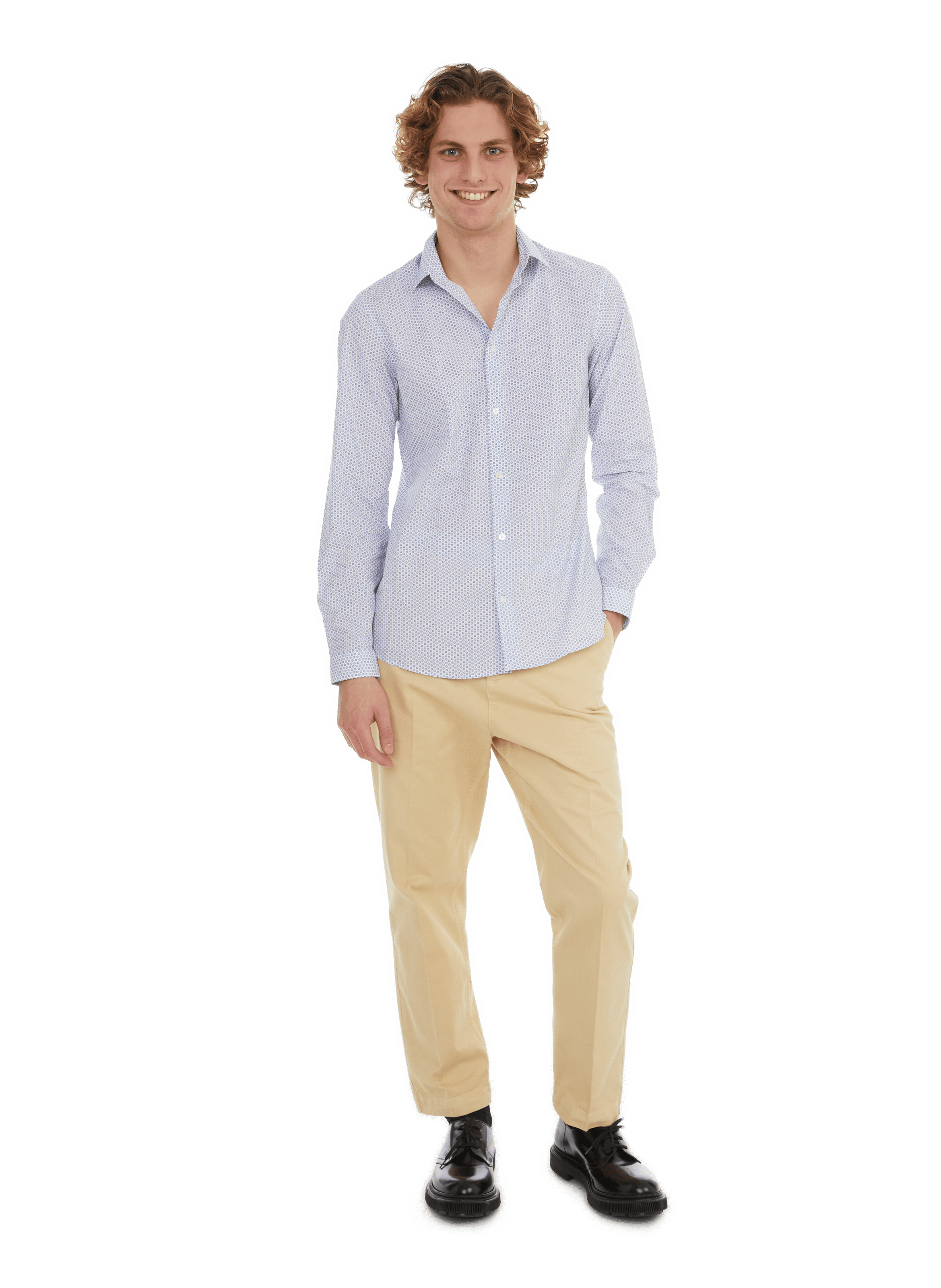 Printed cotton shirt AU PRINTEMPS PARIS Blue