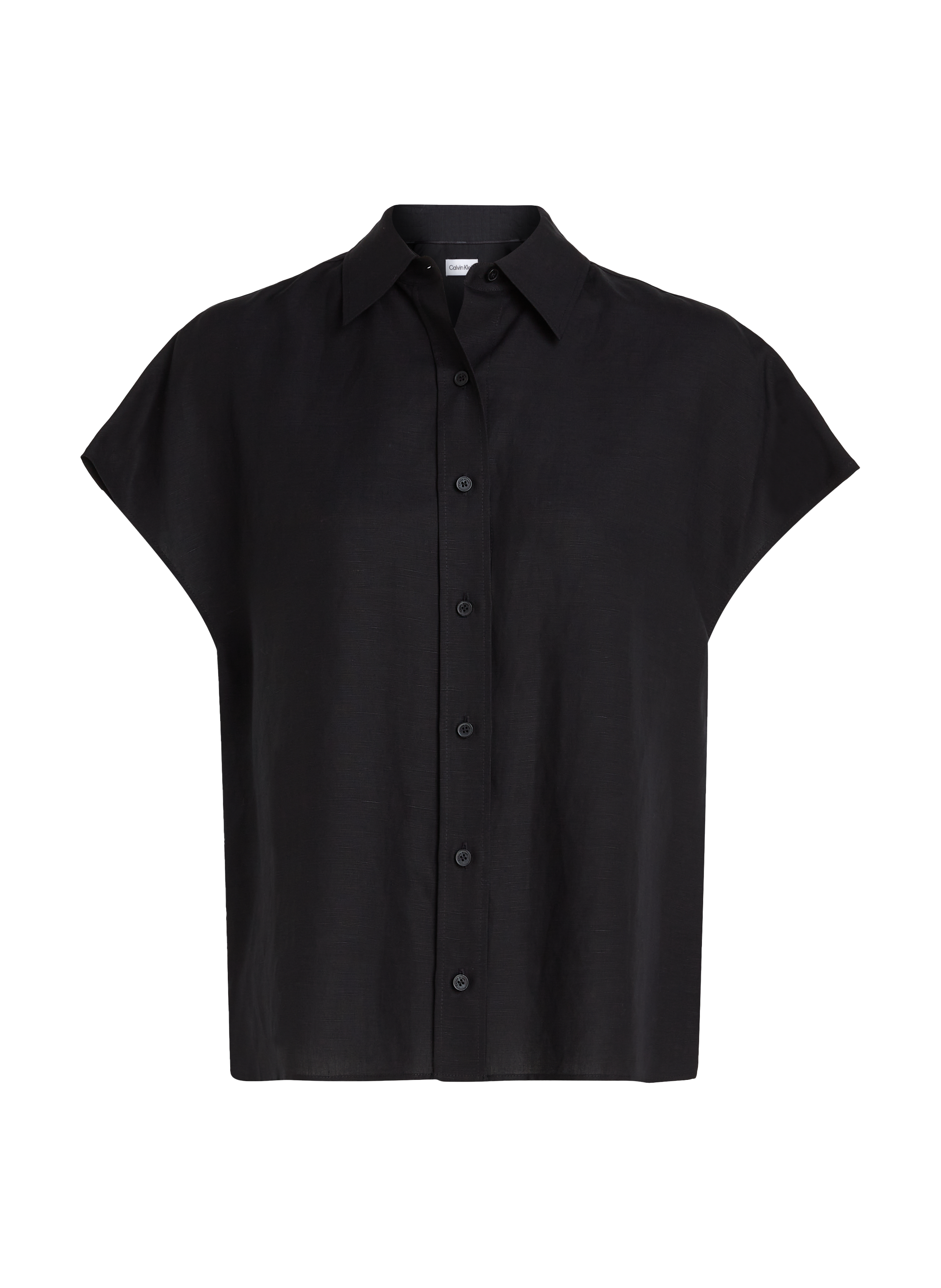 Linen-blend shirt CALVIN KLEIN Black