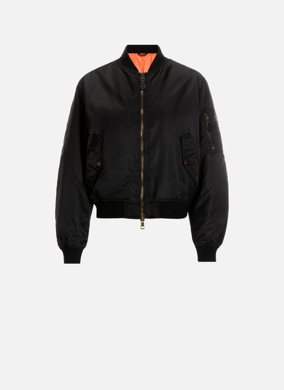 Satin bomber jacket Black by GUESS GUESS Satin bomber jacket Black
