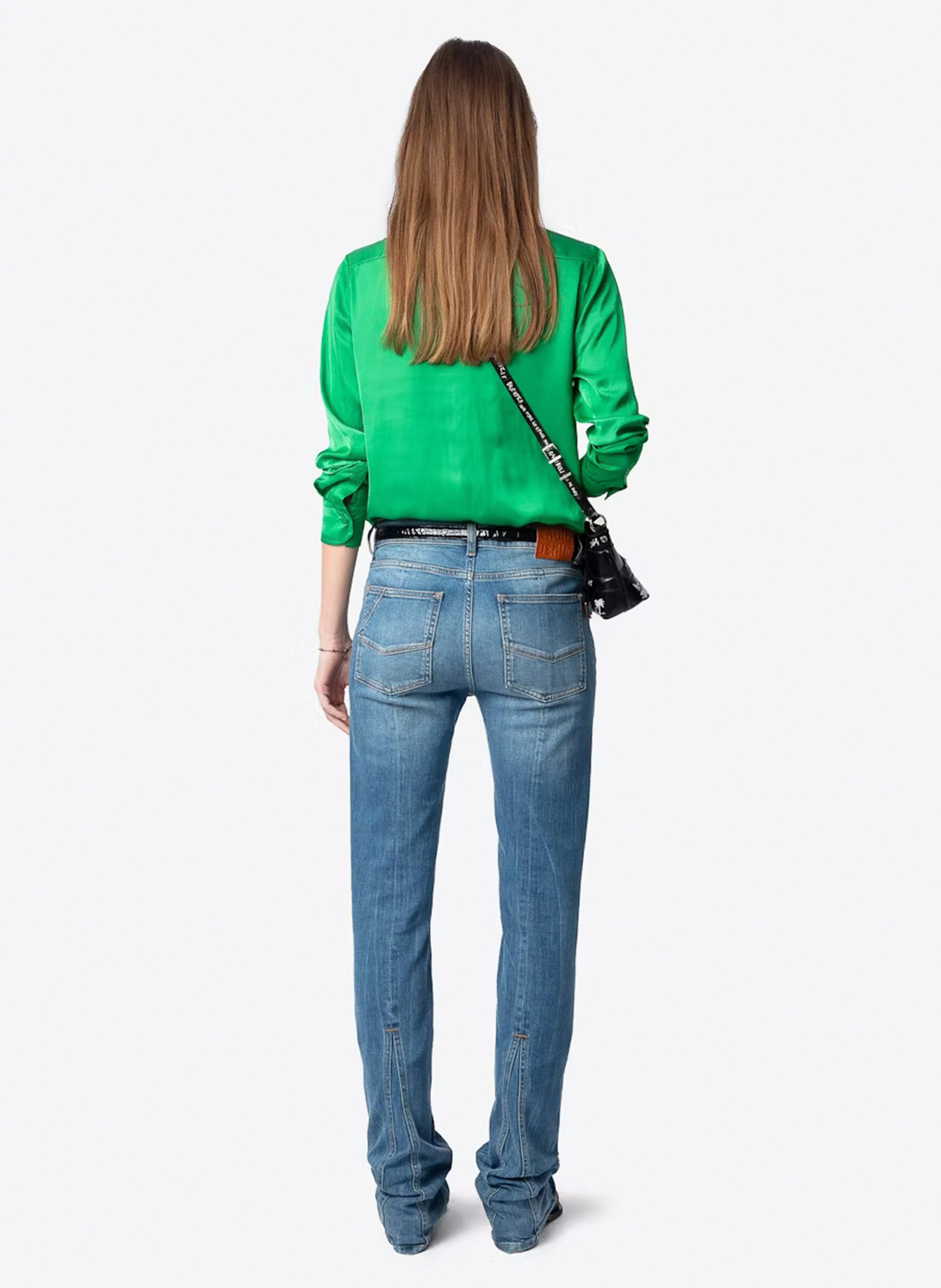 Chemise col lavallière satinée tulba ZADIG&VOLTAIRE Vert